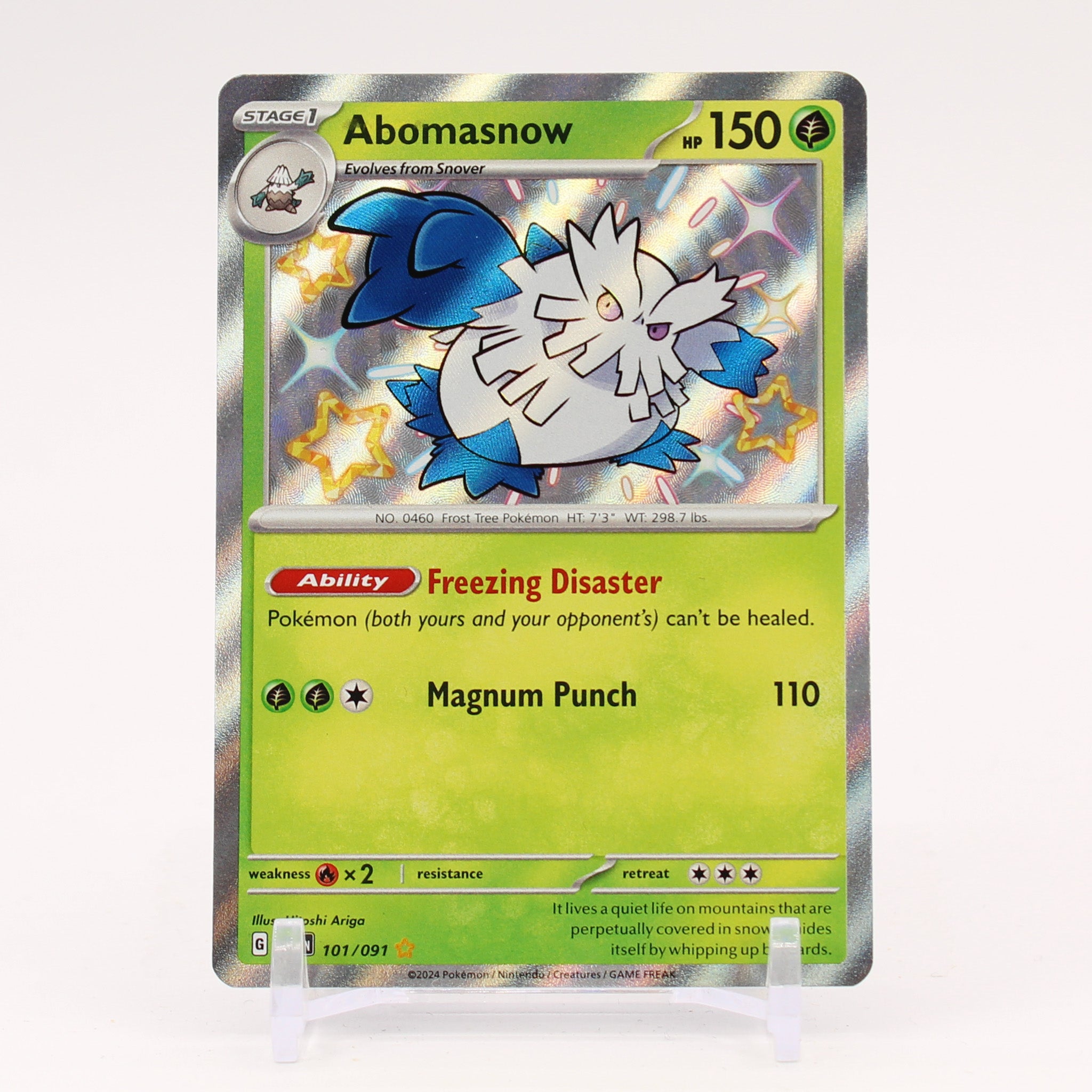 Abomasnow - 101/091 Paldean Fates Baby Shiny Holo Rare Pokemon - NM/MINT