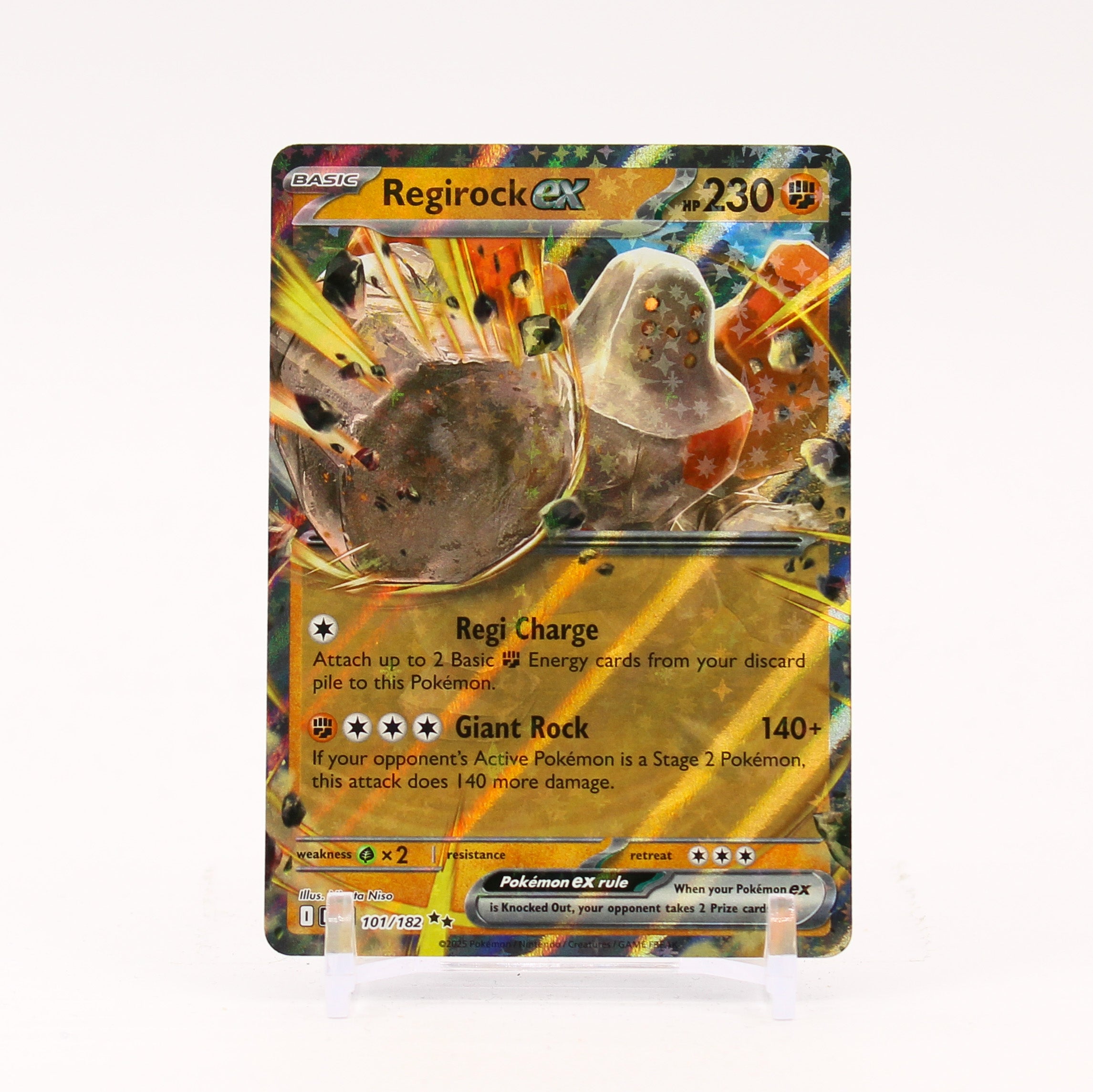 Regirock ex - 101/182 Destined Rivals Double Rare Pokemon - NM/MINT