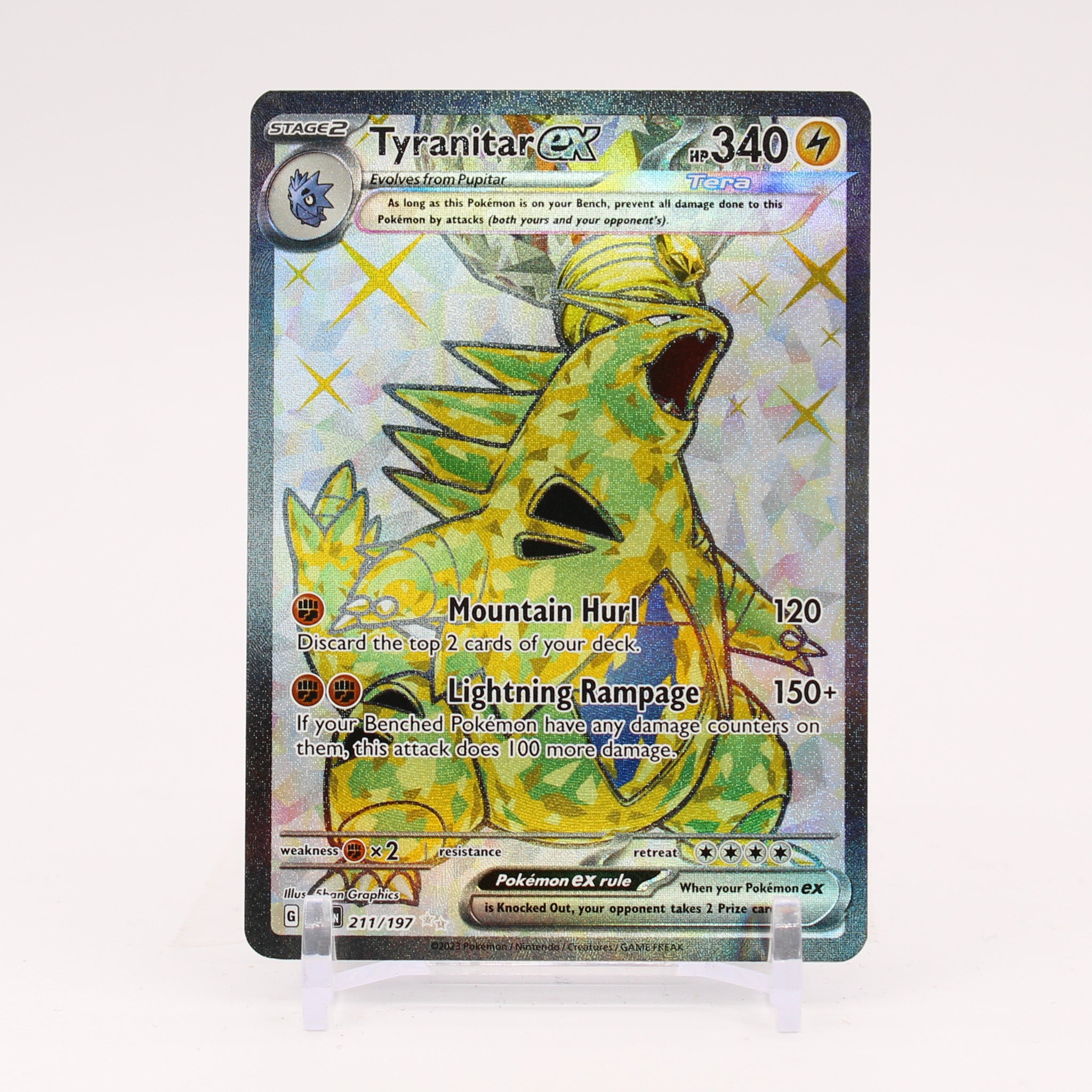 Tyranitar ex - 211/197 Obsidian Flames Full Art Pokemon - NM/MINT