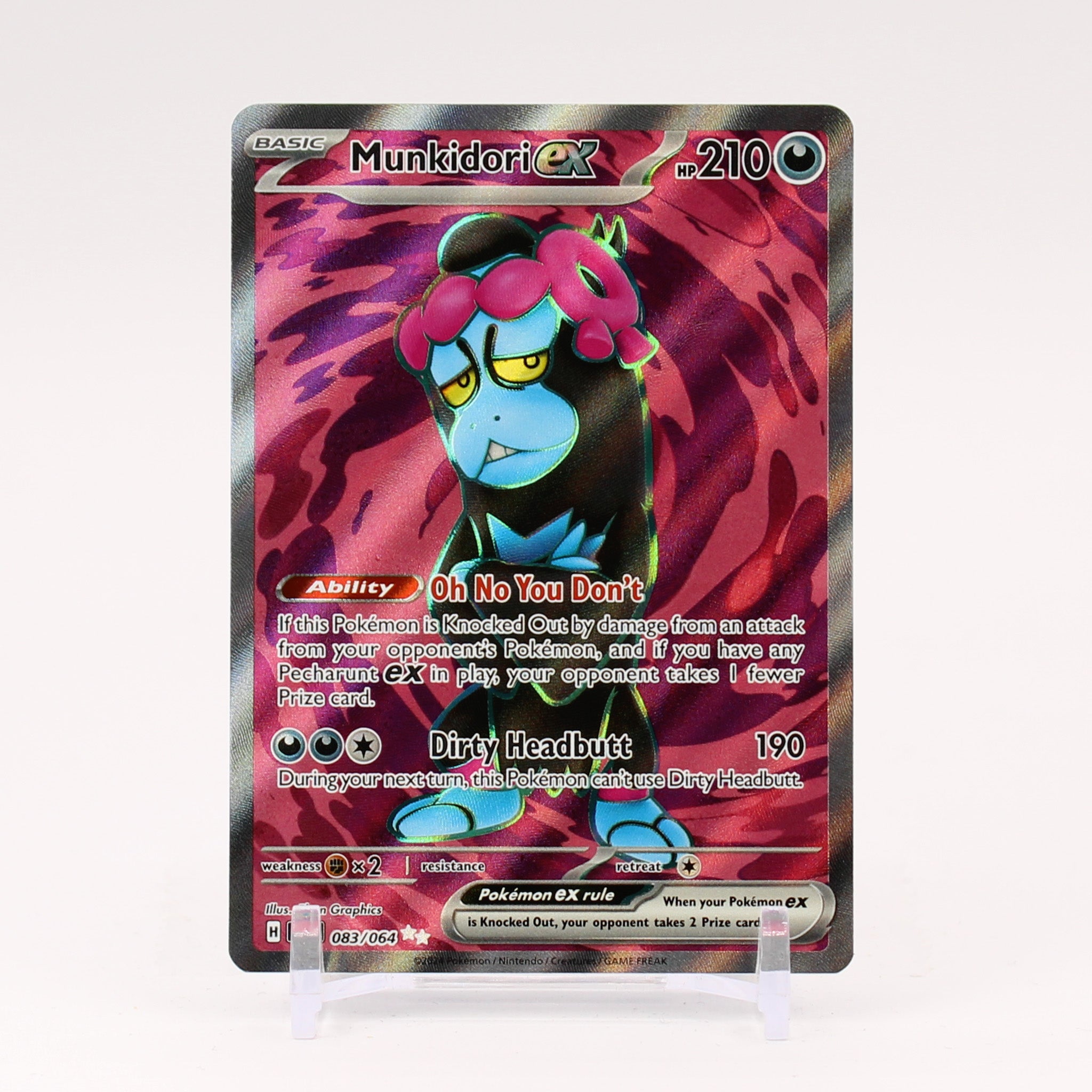 Munkidori ex - 083/064 Shrouded Fable Full Art Pokemon - NM/MINT