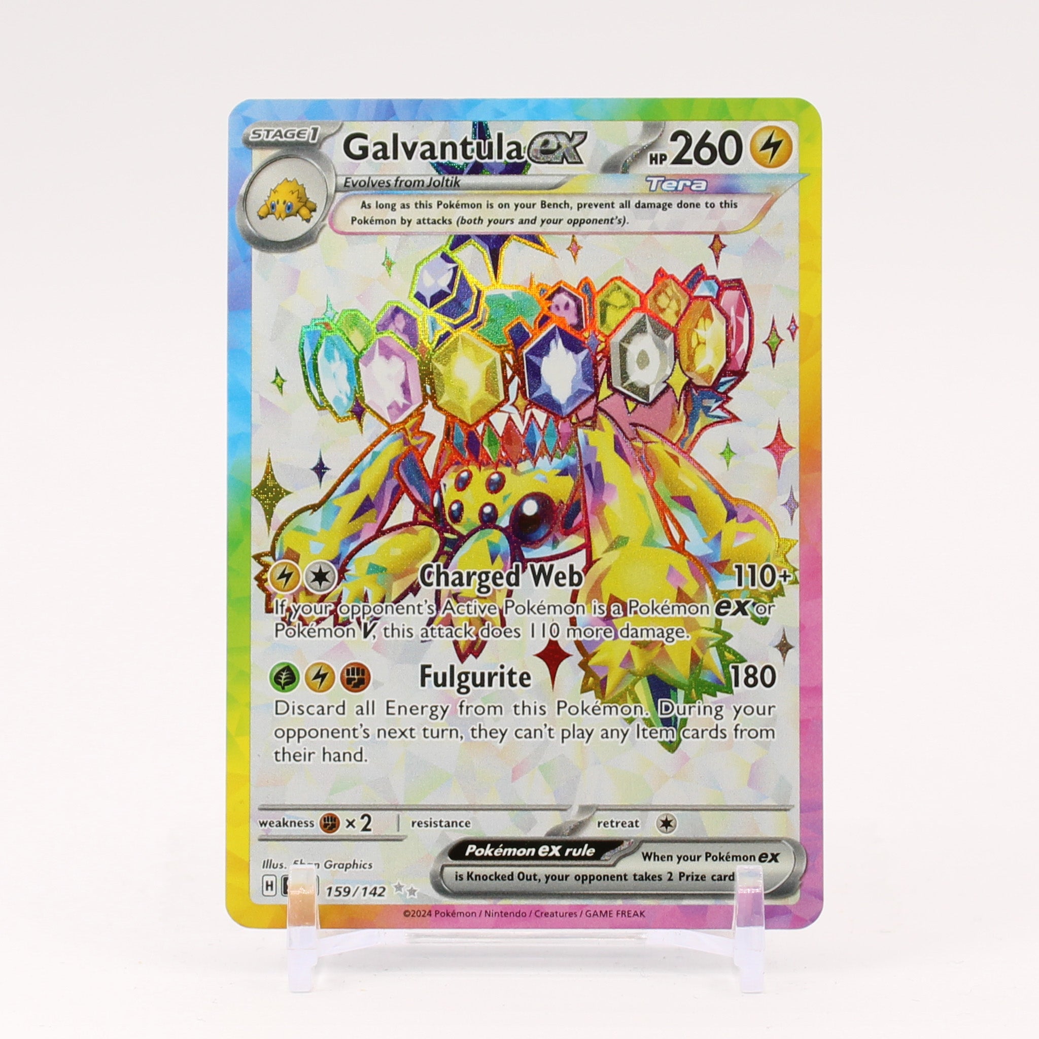 Galvantula ex - 159/142 Stellar Crown Full Art Pokemon - NM/MINT