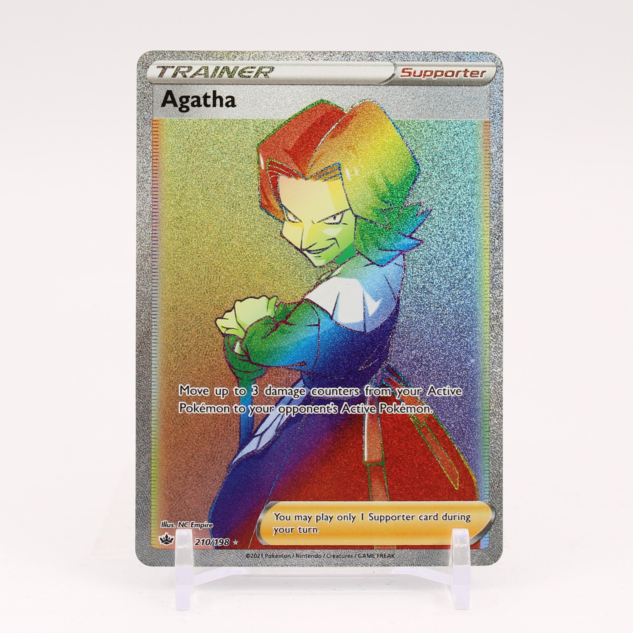 Agatha - 210/198 Chilling Reign Rainbow Trainer - NM/MINT