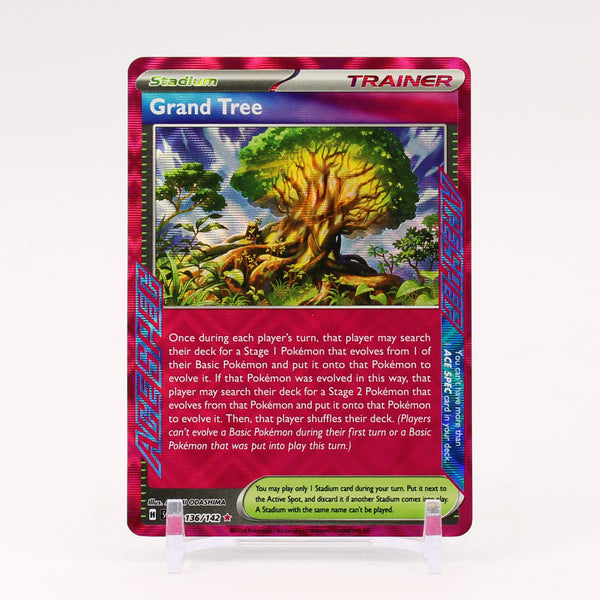 Grand Tree - 136/142 Stellar Crown ACESPEC Holo Rare Trainer - NM