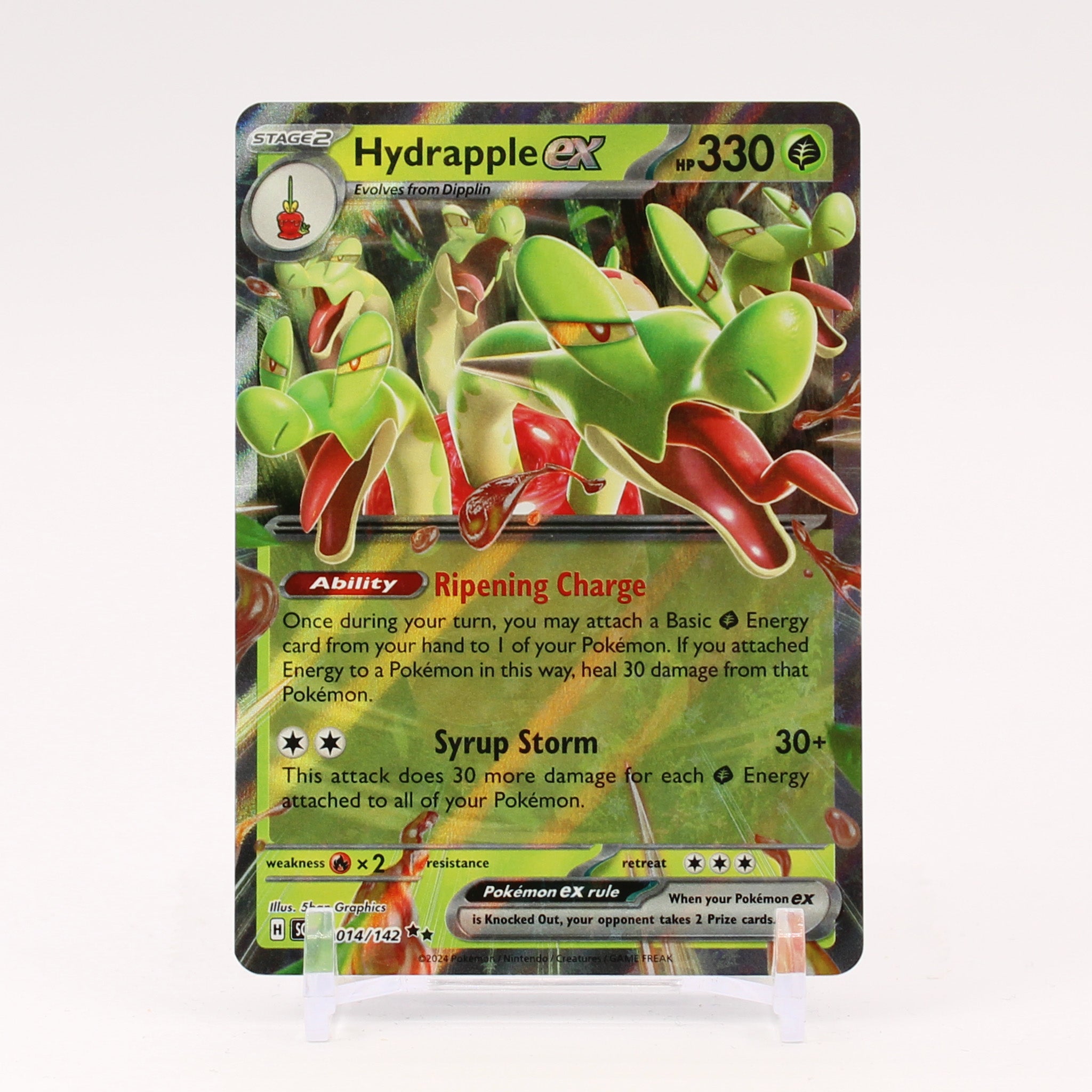 Hydrapple ex - 014/142 Stellar Crown Double Rare Pokemon - NM/MINT