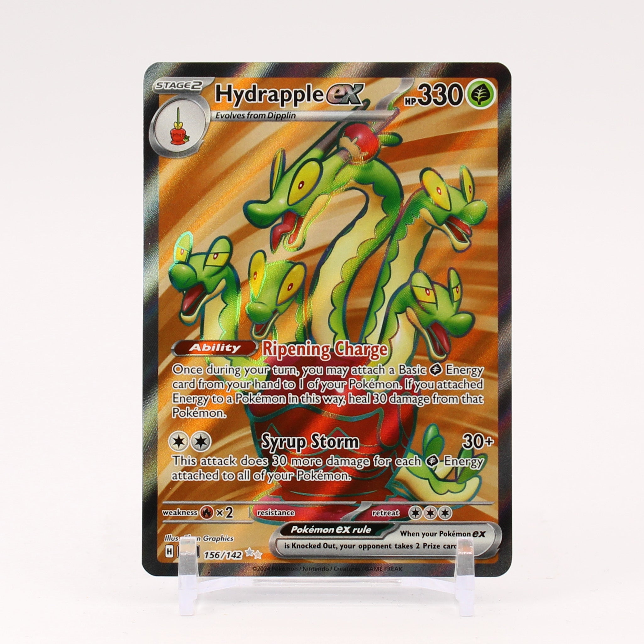 Hydrapple ex - 156/142 Stellar Crown Full Art Pokemon - NM/MINT