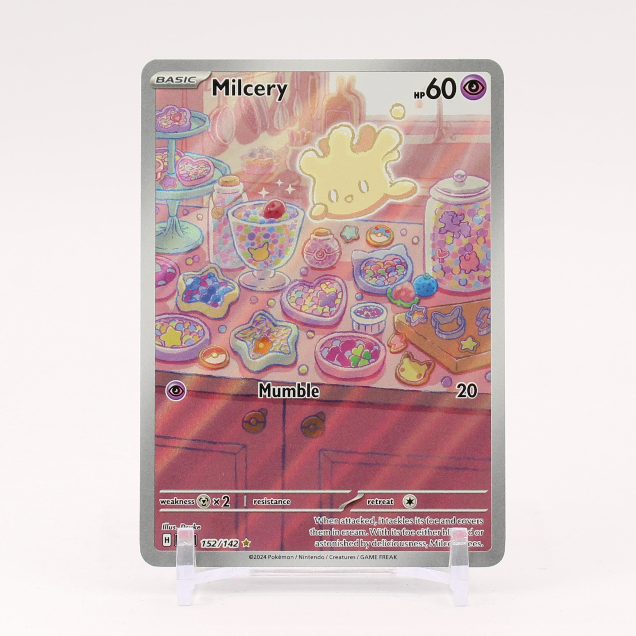 Milcery - 152/142 Stellar Crown Illustration Rare Pokemon - NM/MINT