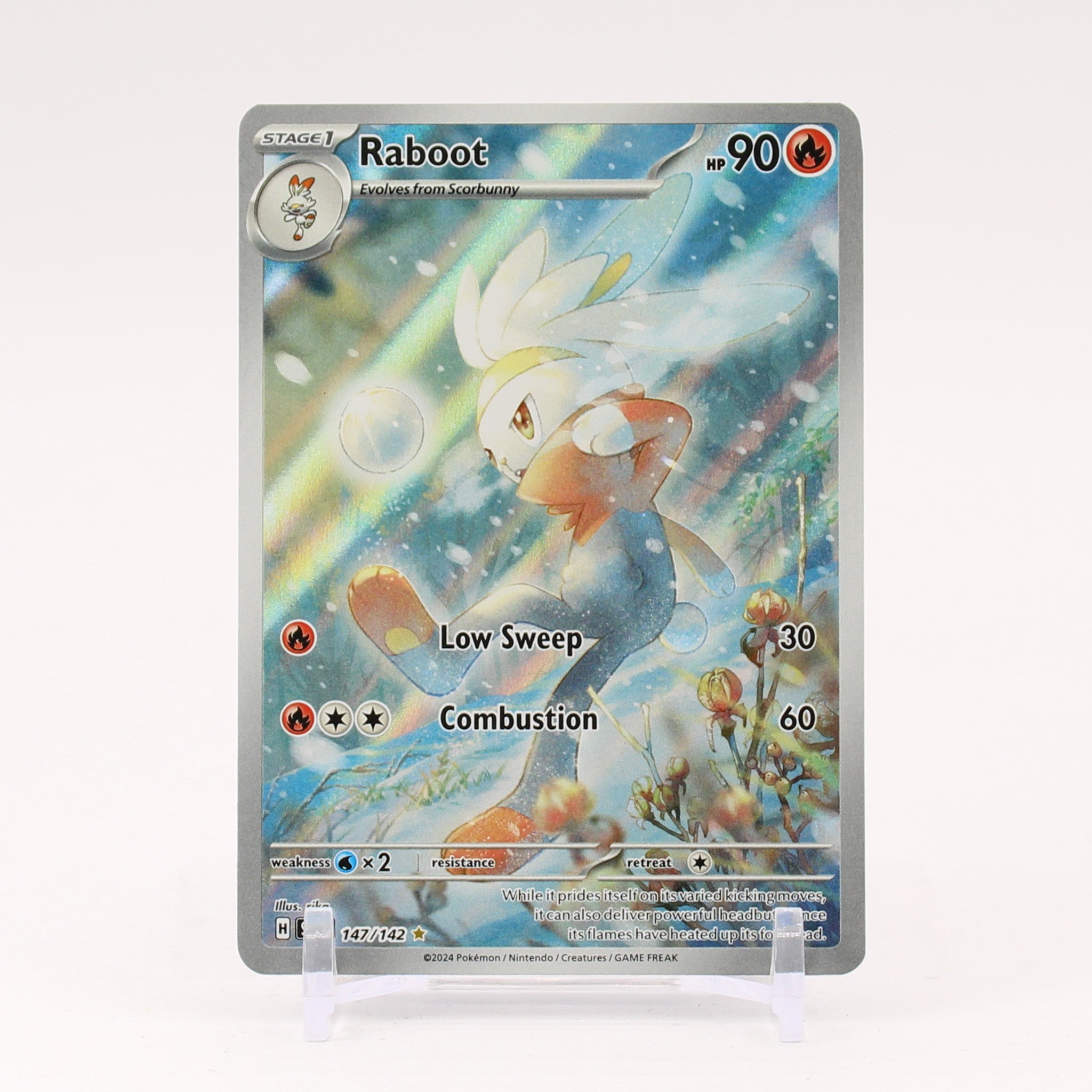 Raboot - 147/142 Stellar Crown Illustration Rare Pokemon - NM/MINT