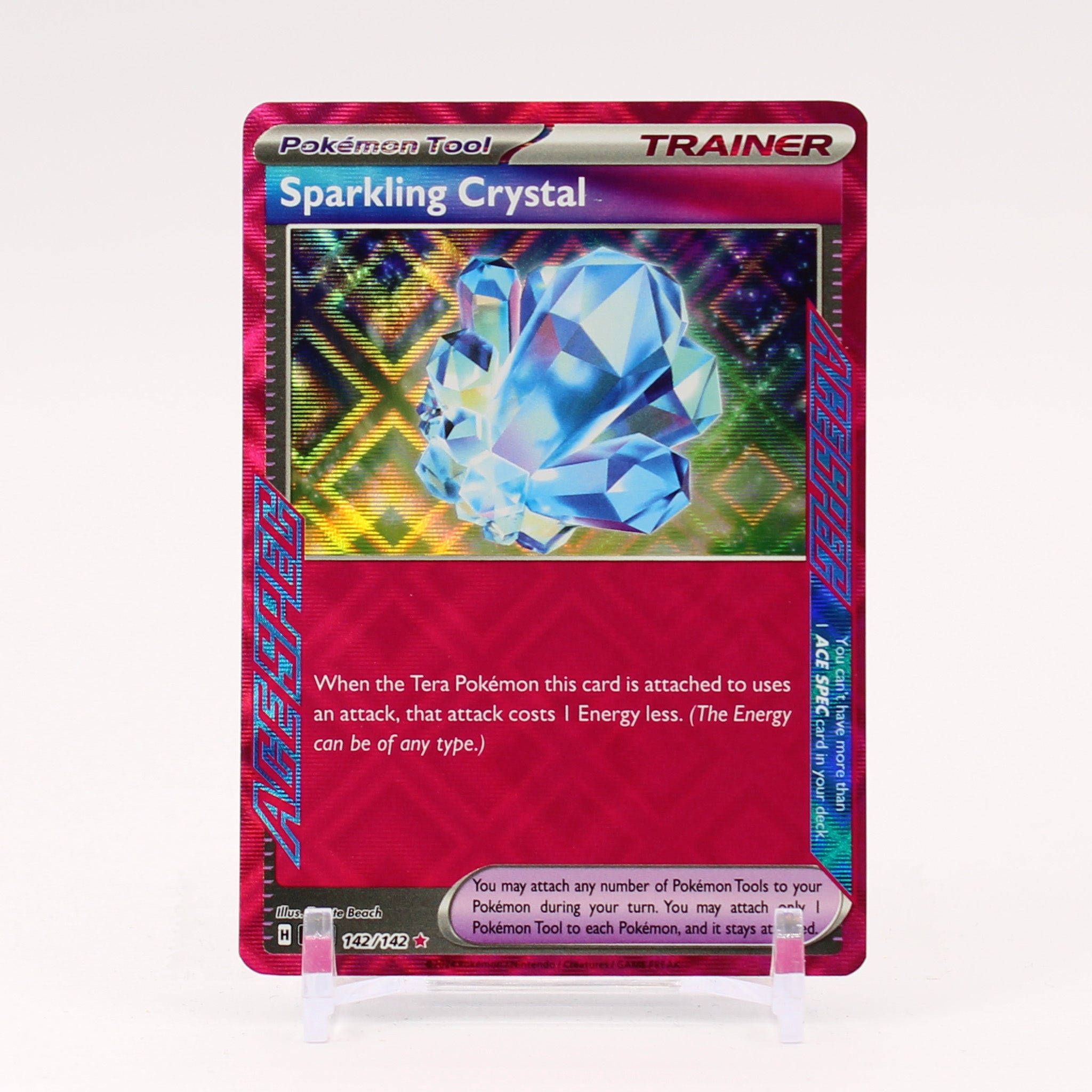 Sparkling Crystal - 142/142 Stellar Crown ACESPEC Holo Rare Trainer - NM/MINT