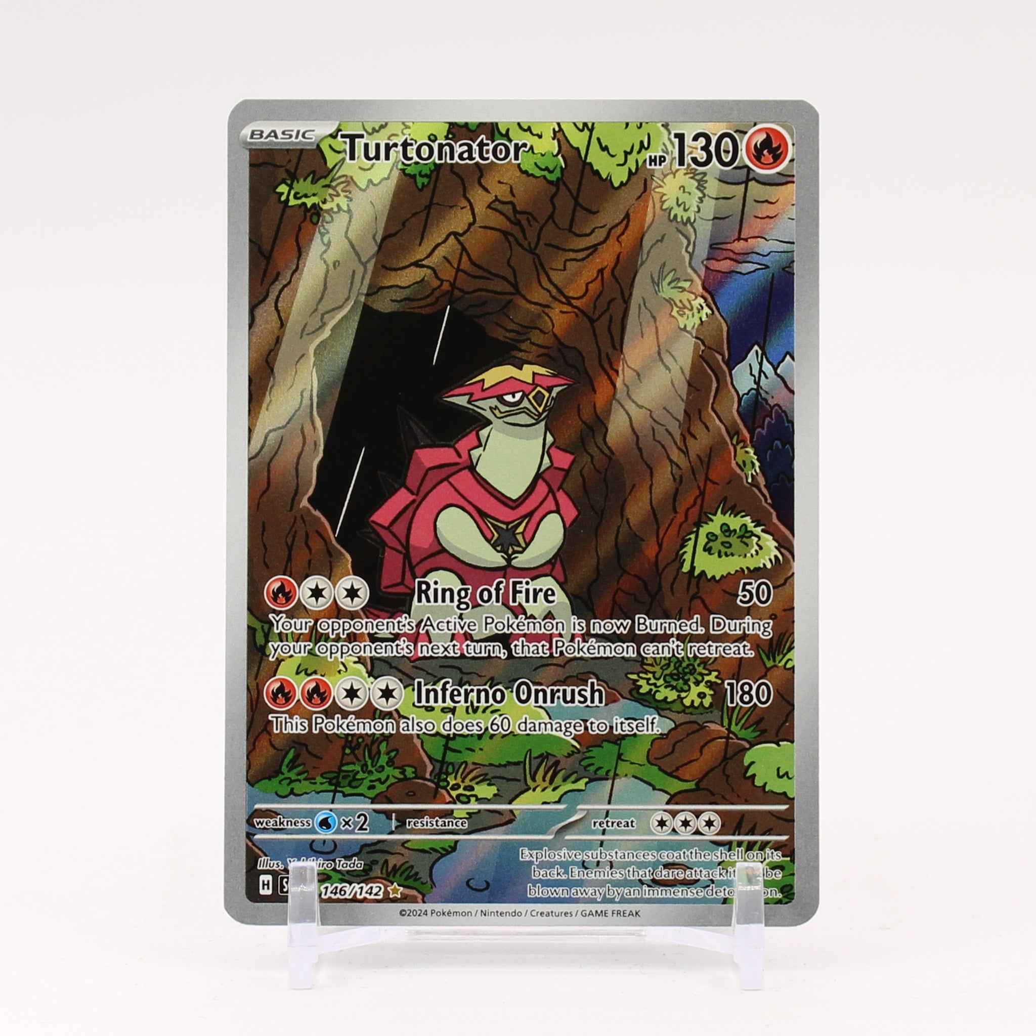 Turtonator - 146/142 Stellar Crown Illustration Rare Pokemon - NM/MINT