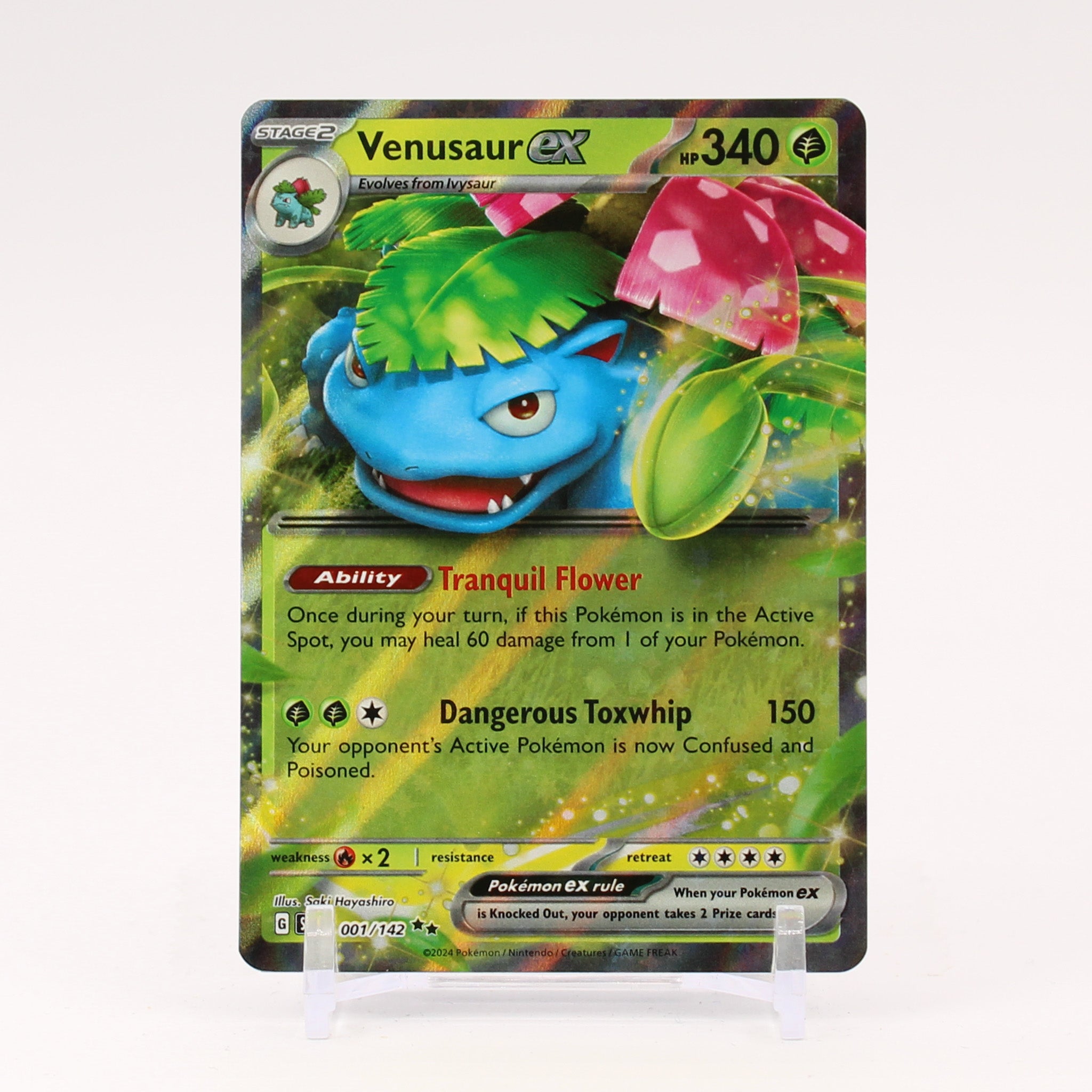 Venusaur ex - 001/142 Stellar Crown Double Pokemon - NM/MINT