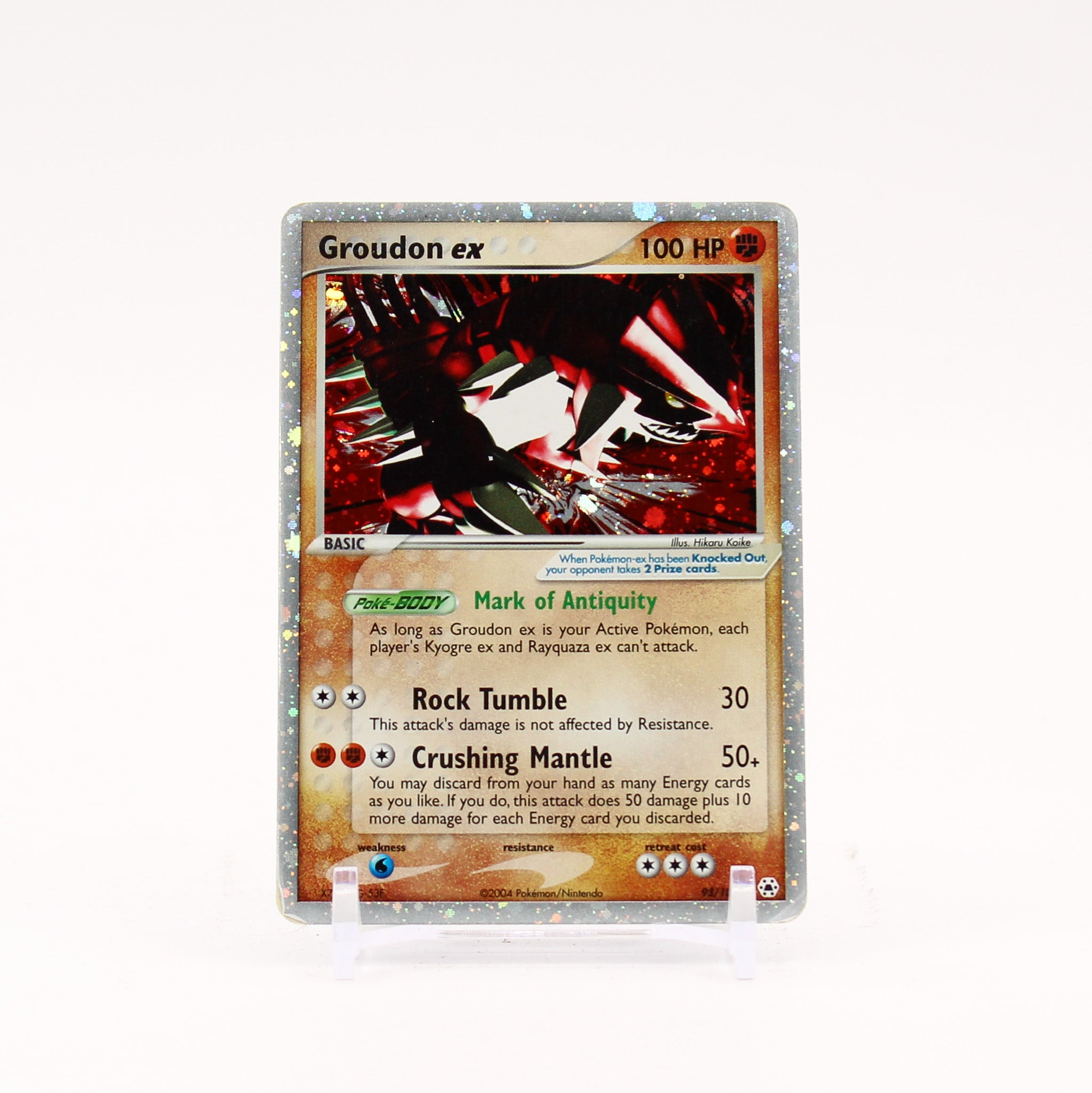 Groudon ex - 93/101 Hidden Legends Ultra Rare Holo Pokemon - MP/HP
