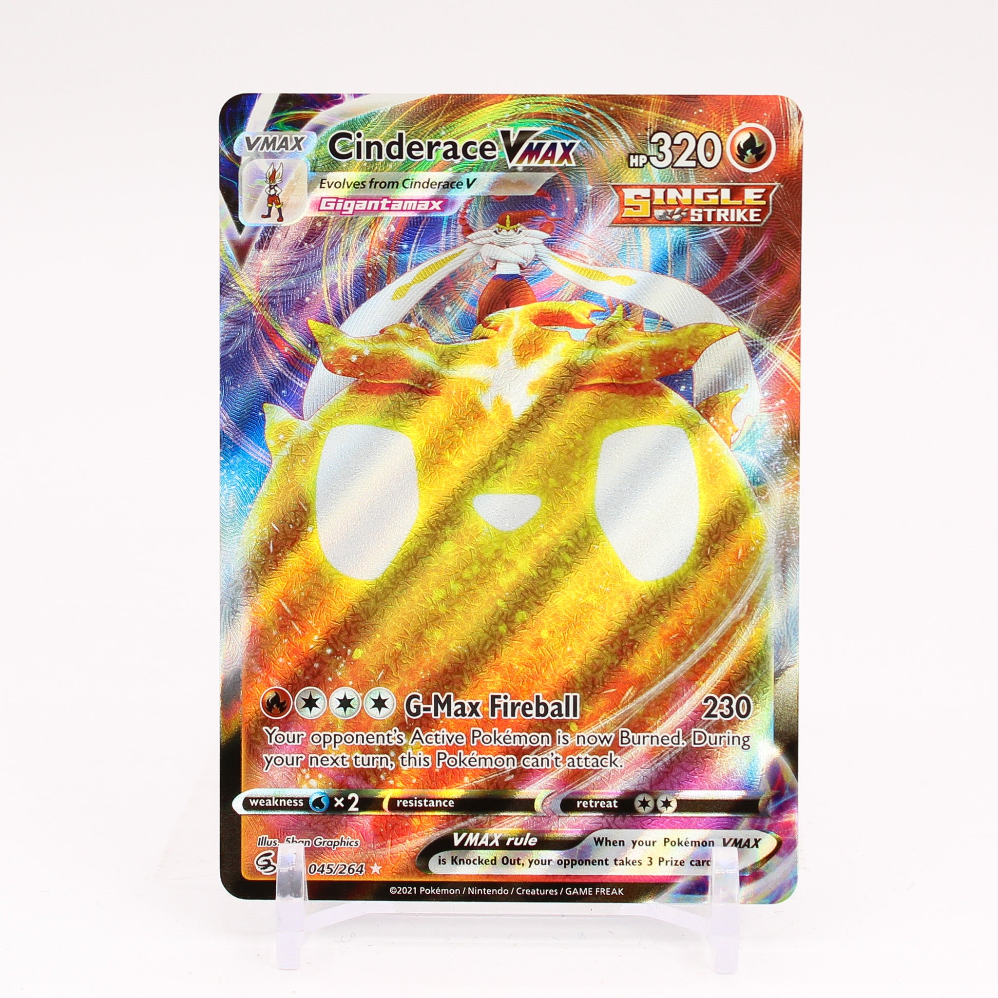 Cinderace Vmax - 045/264 Fusion Strike Ultra Rare Pokemon - NM/MINT
