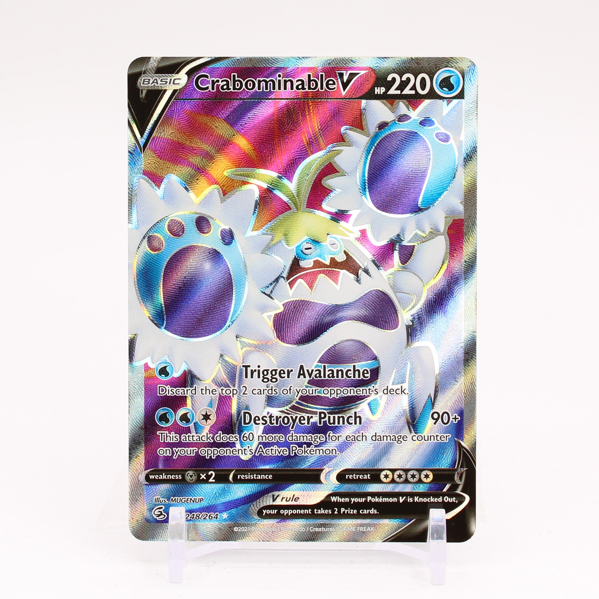 Crabominable V - 248/264 Fusion Strike Full Art Pokemon - NM/MINT