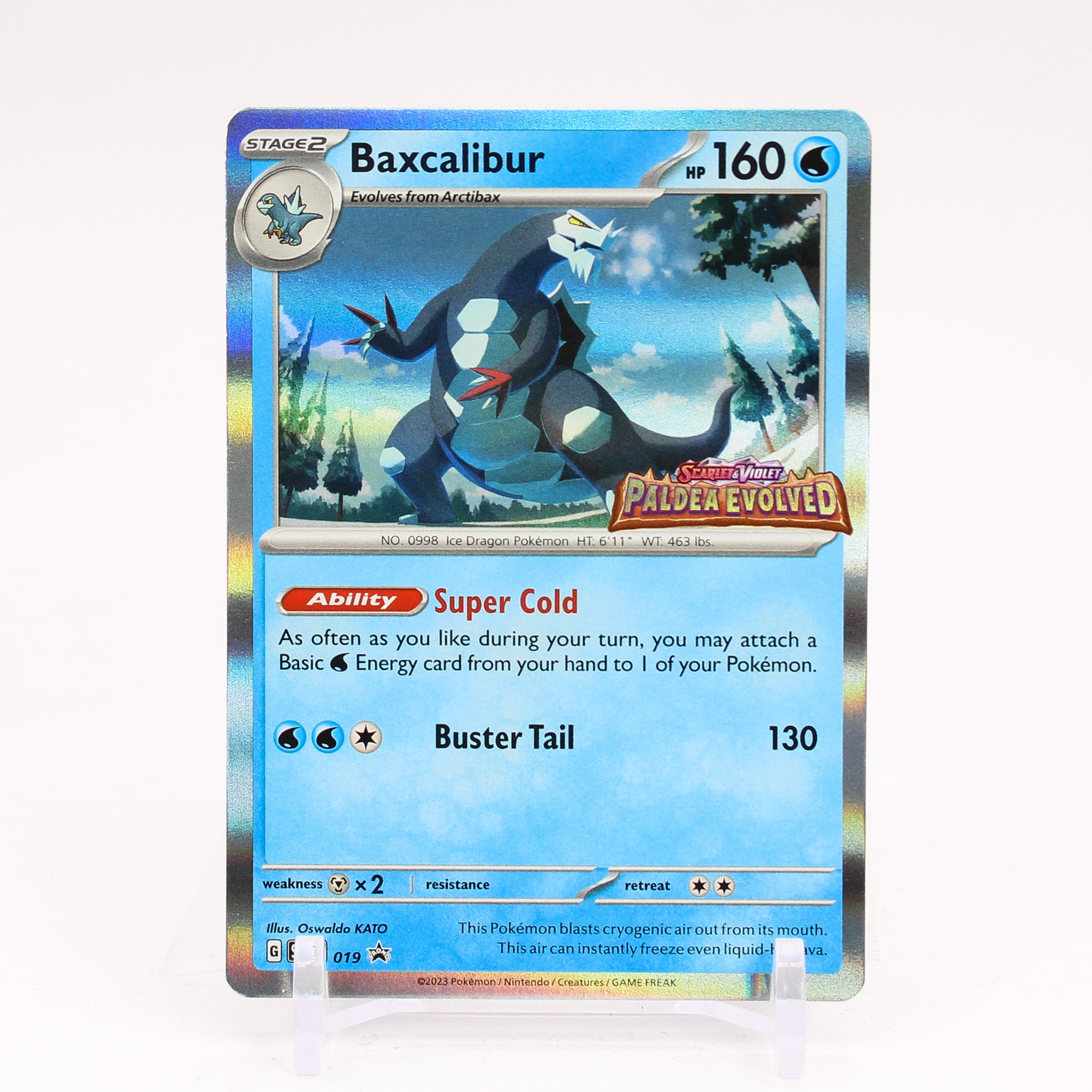 Baxcalibur - SVP019 Paldea Evolved Prerelease Promo Stamped Pokemon - NM/MINT
