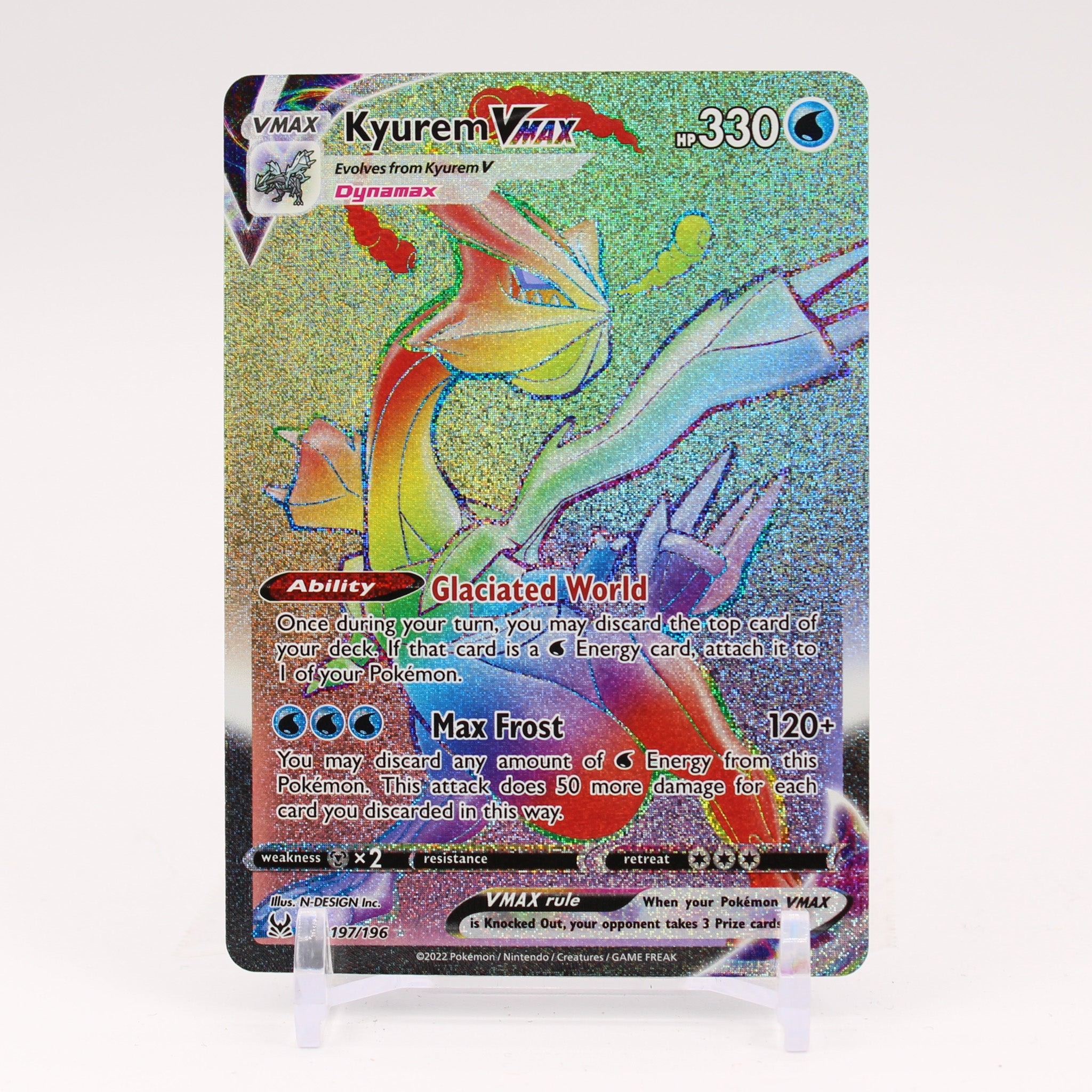 Kyurem Vmax - 197/196 Lost Origin Rainbow Pokemon - NM/MINT