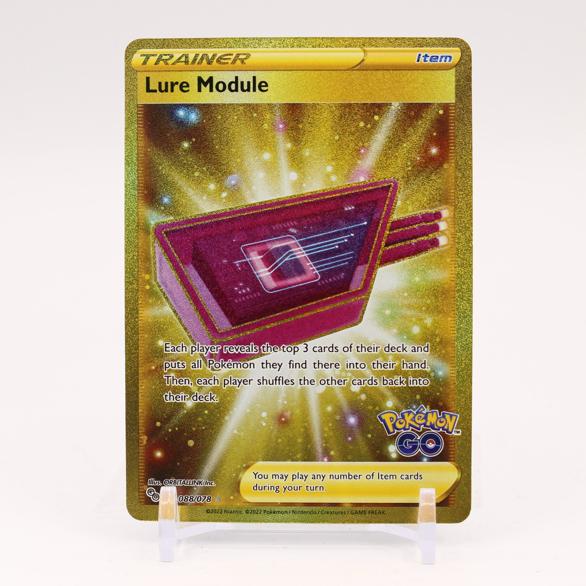 Lure Module - 088/078 Pokemon GO Gold Trainer - NM/MINT