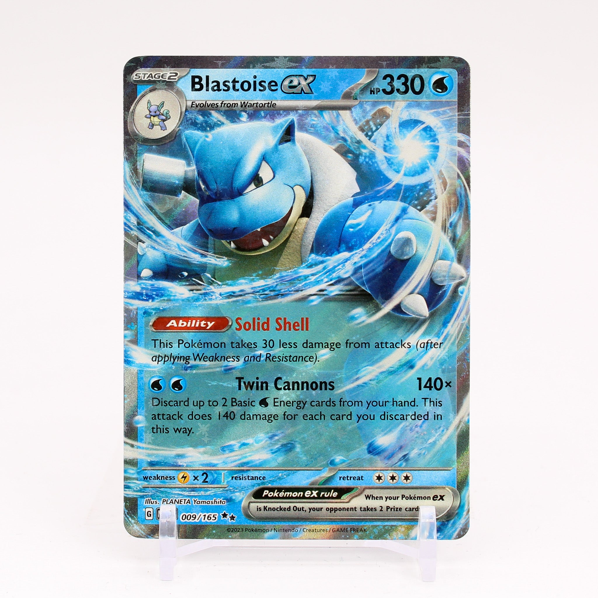 Blastoise ex - 009/165 151 Double Rare Pokemon - NM/MINT