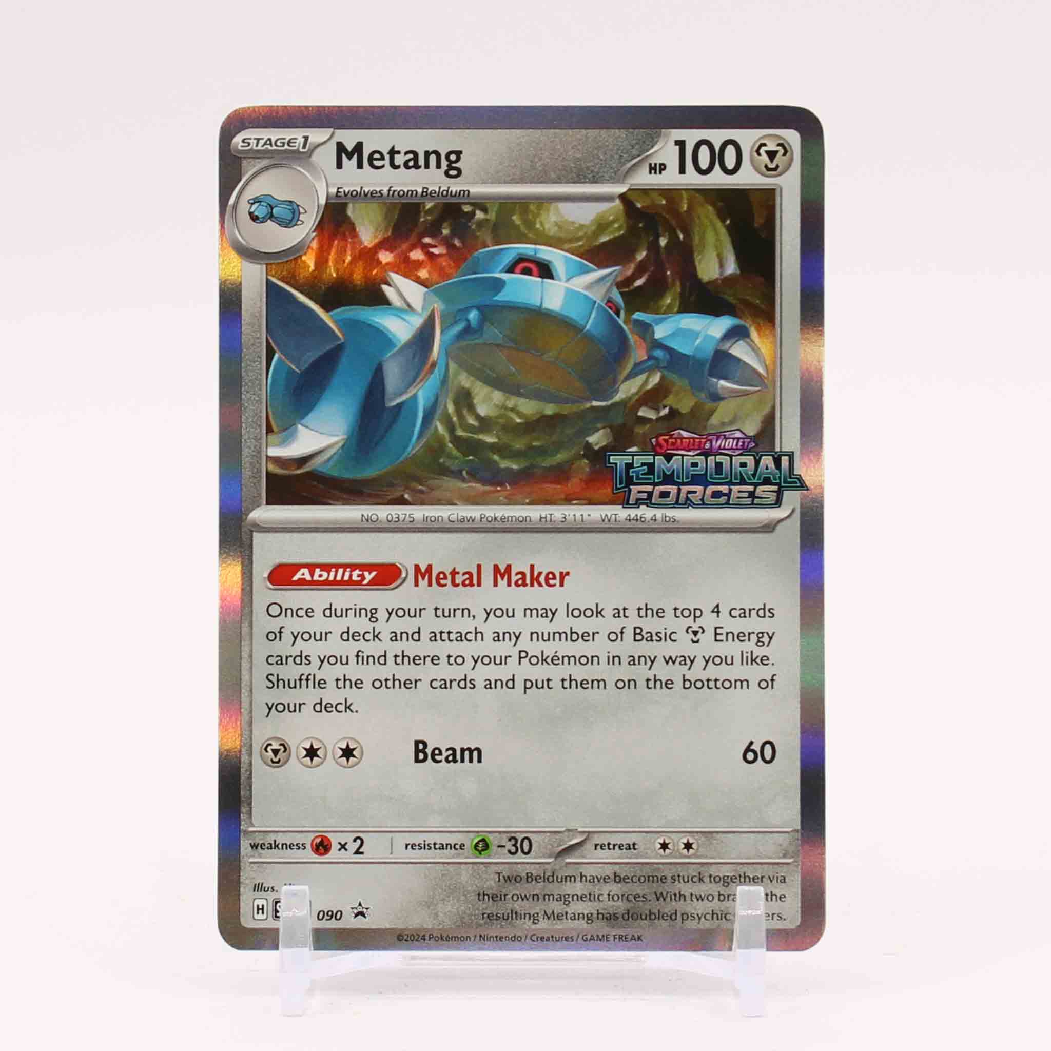 Metang - SVP090 Temporal Forces Prerelease Promo Holo Pokemon - NM/MINT