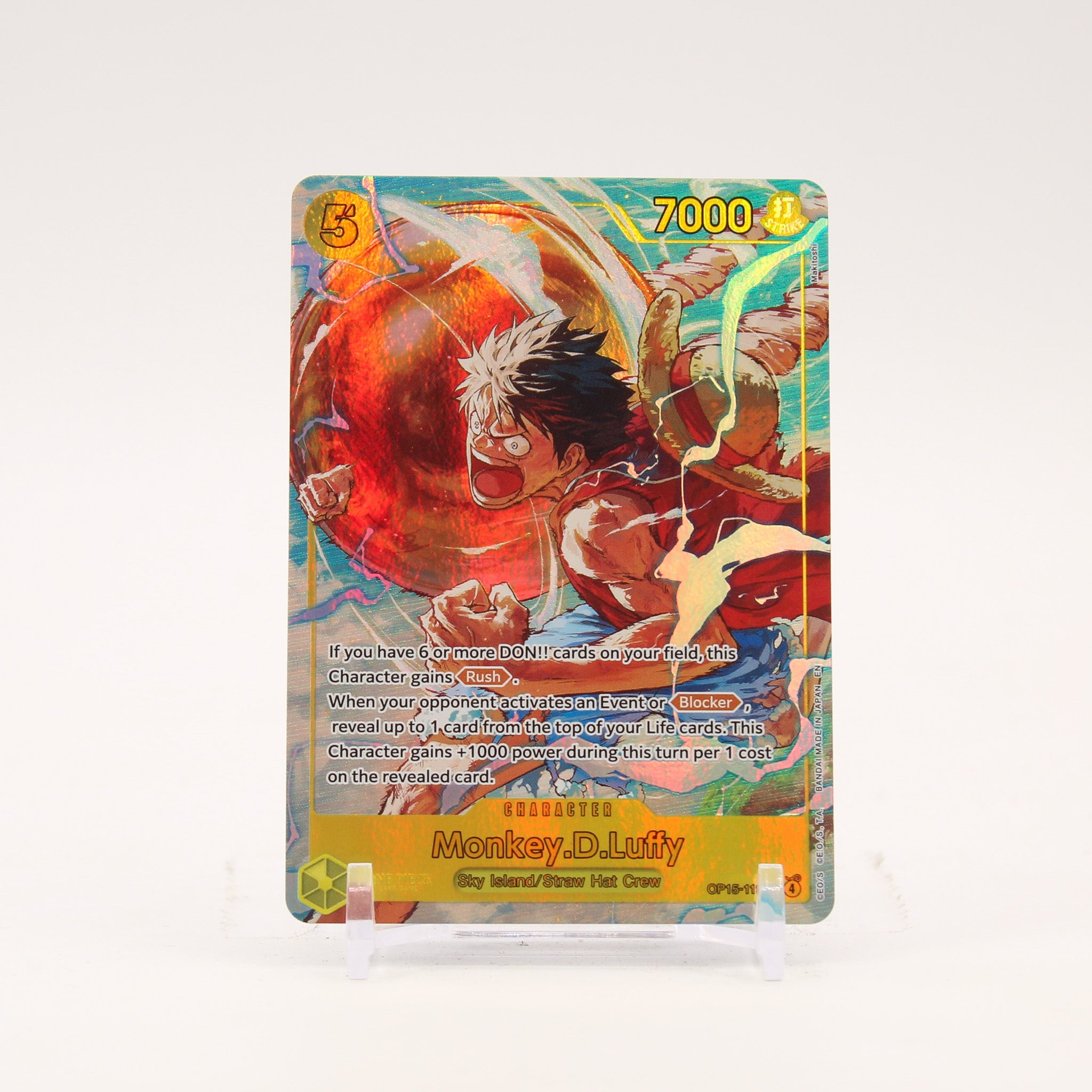 Monkey.D.Luffy Alternate Art - OP15-119 Adventure on Kami's Island SEC One Piece - NM/MINT