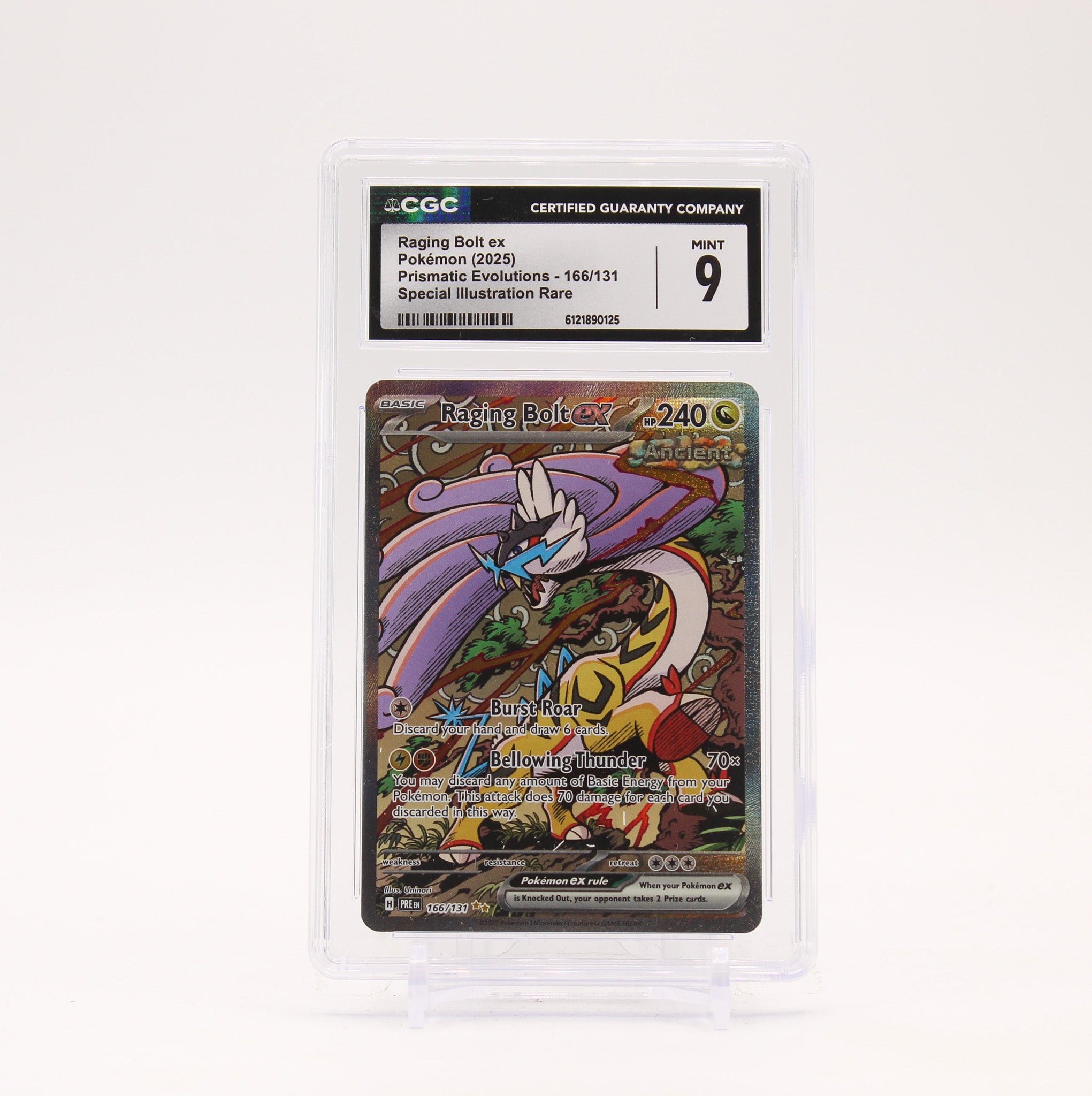 Raging Bolt ex - 166/131 CGC 9 Prismatic Evolutions Special Illustration Pokemon - MINT