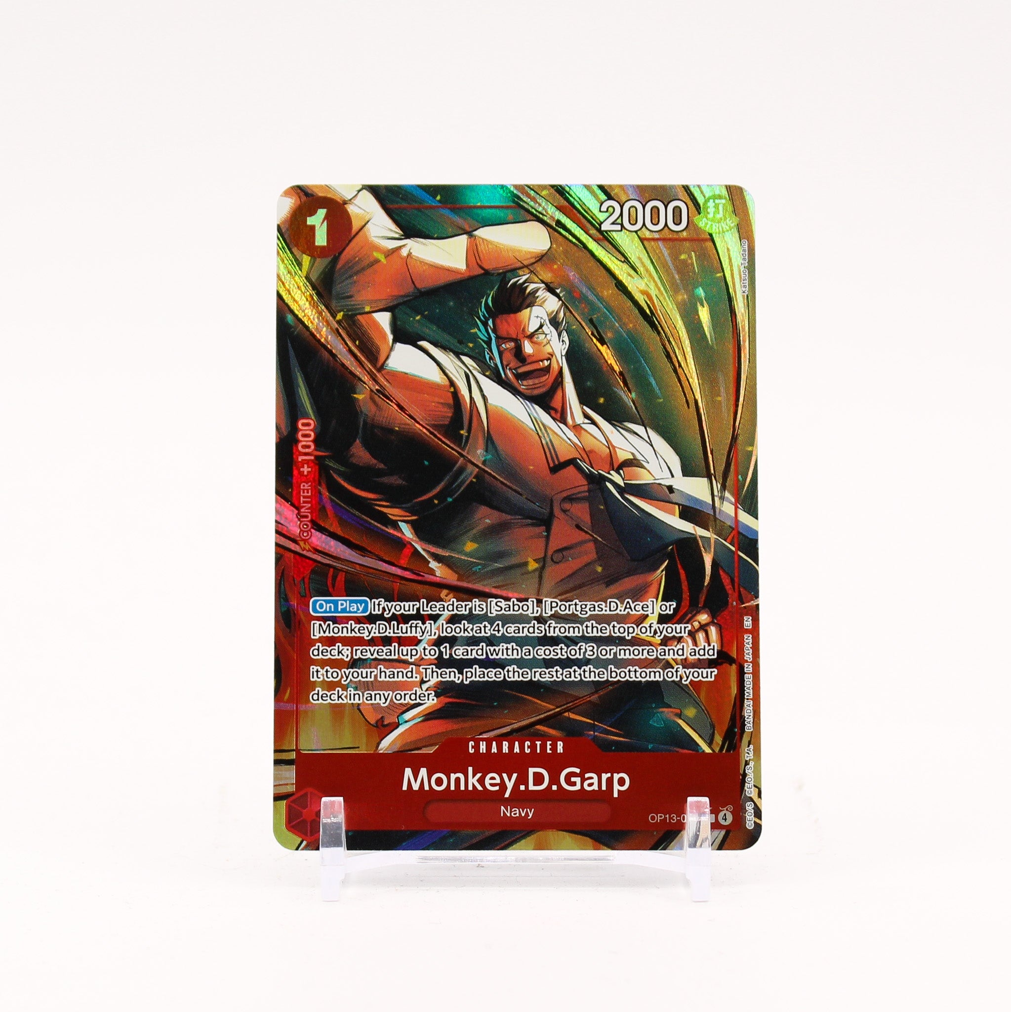Monkey.D.Garp (Alternate Art) - OP13-016 Carrying on His Will R One Piece - NM/MINT