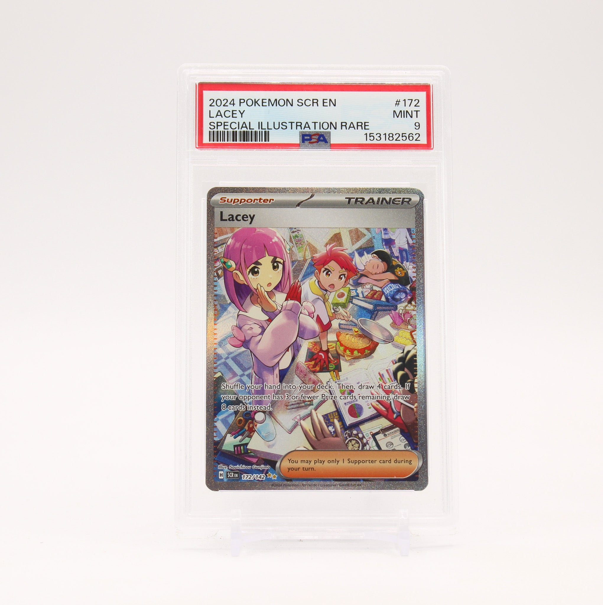 Lacey - 172/142 PSA 9 Stellar Crown Special Illustration Trainer - MINT