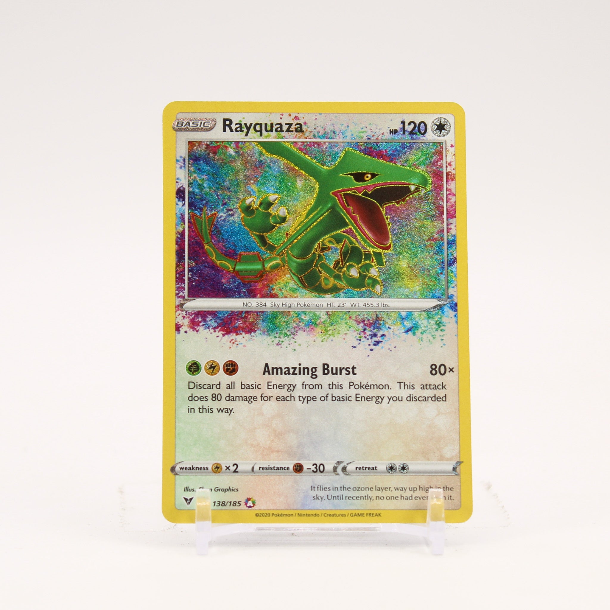 Rayquaza - 138/185 Vivid Voltage Amazing Rare Pokemon - NM
