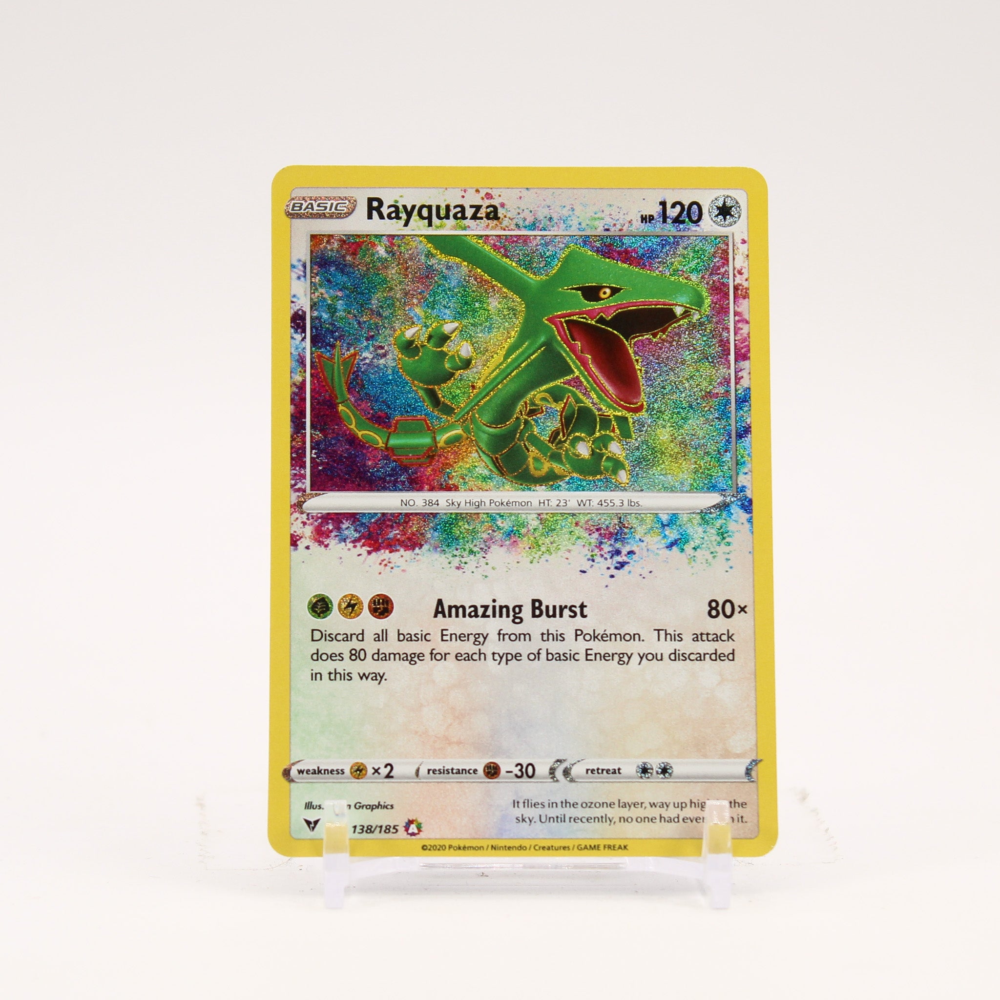 Rayquaza - 138/185 Vivid Voltage Amazing Rare Pokemon - NM
