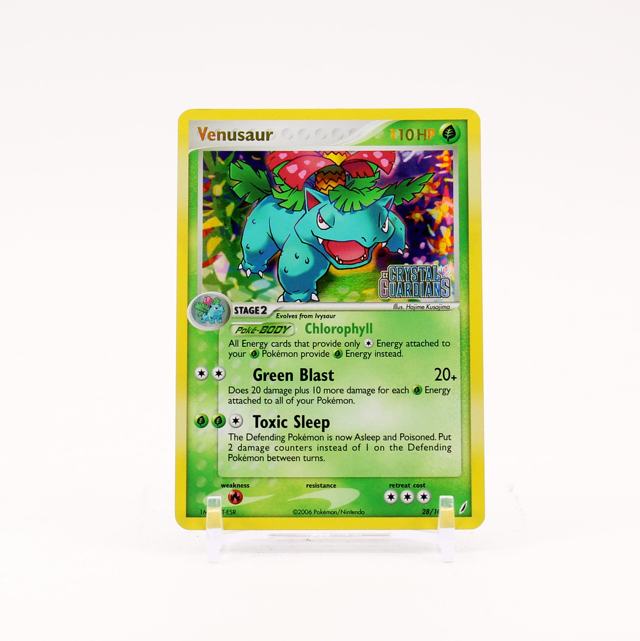 Venusaur - 28/100 Crystal Guardians Reverse Holo Rare Pokemon - LP