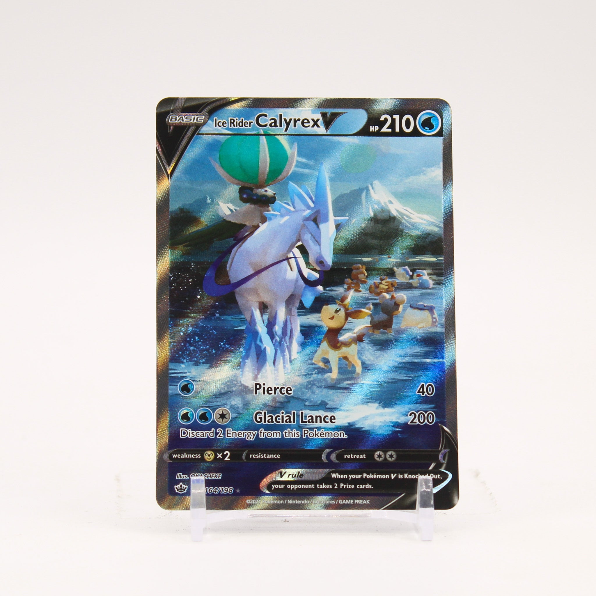 Ice Rider Calyrex V - 164/198 Chilling Reign Alternate Art Pokemon - NM