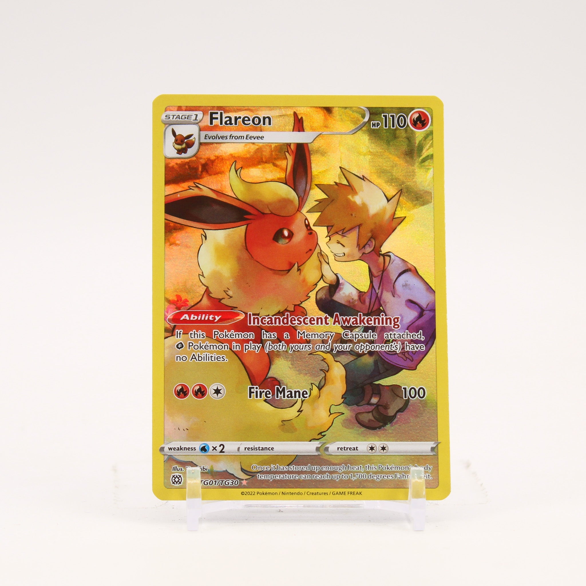 Flareon - TG01/TG30 Brilliant Stars Trainer Gallery Pokemon - NM/LP