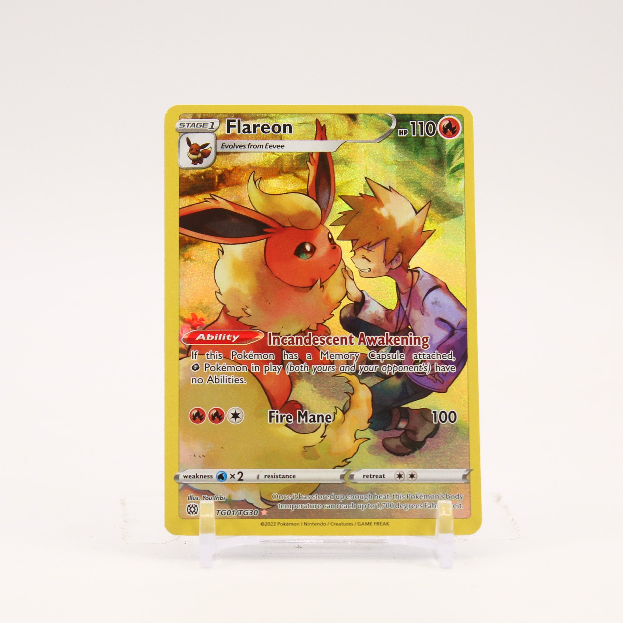Flareon - TG01/TG30 Brilliant Stars Trainer Gallery Pokemon - NM/LP