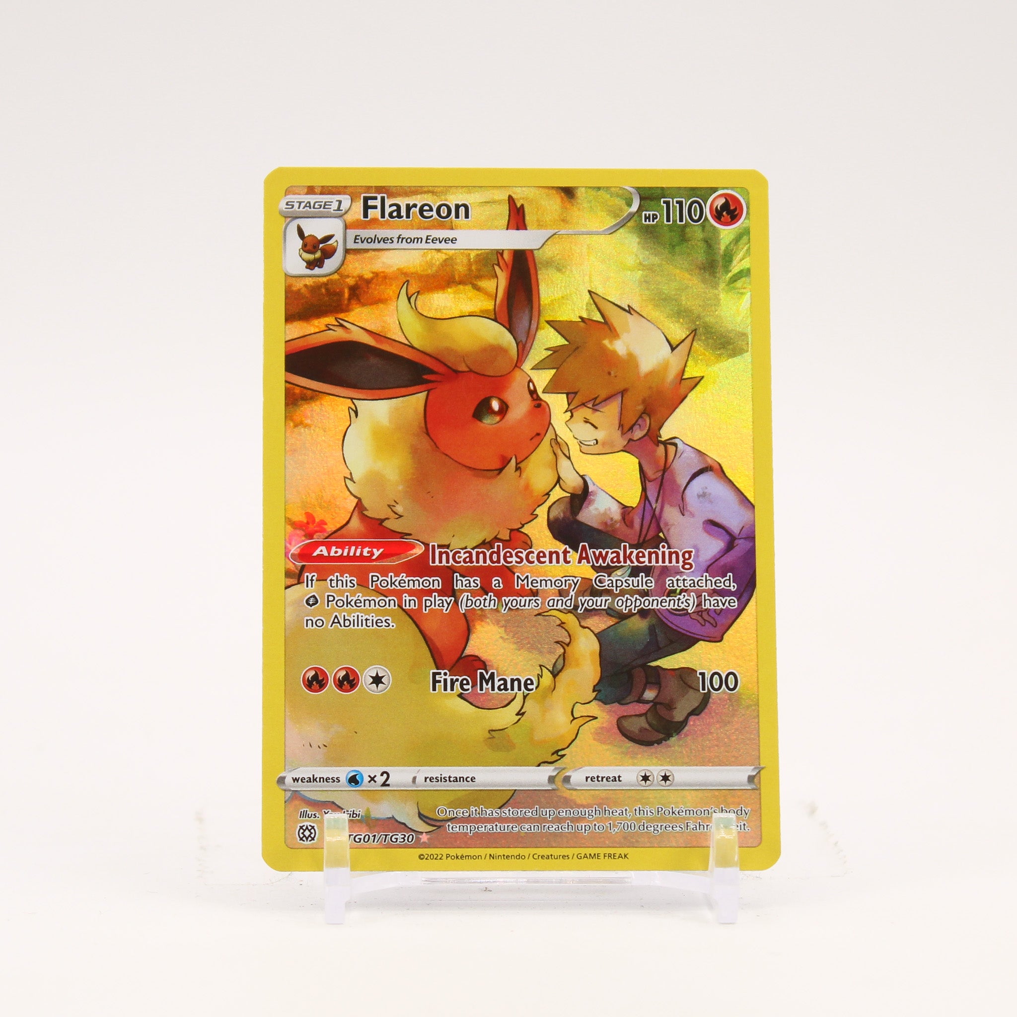 Flareon - TG01/TG30 Brilliant Stars Trainer Gallery Pokemon - NM/LP