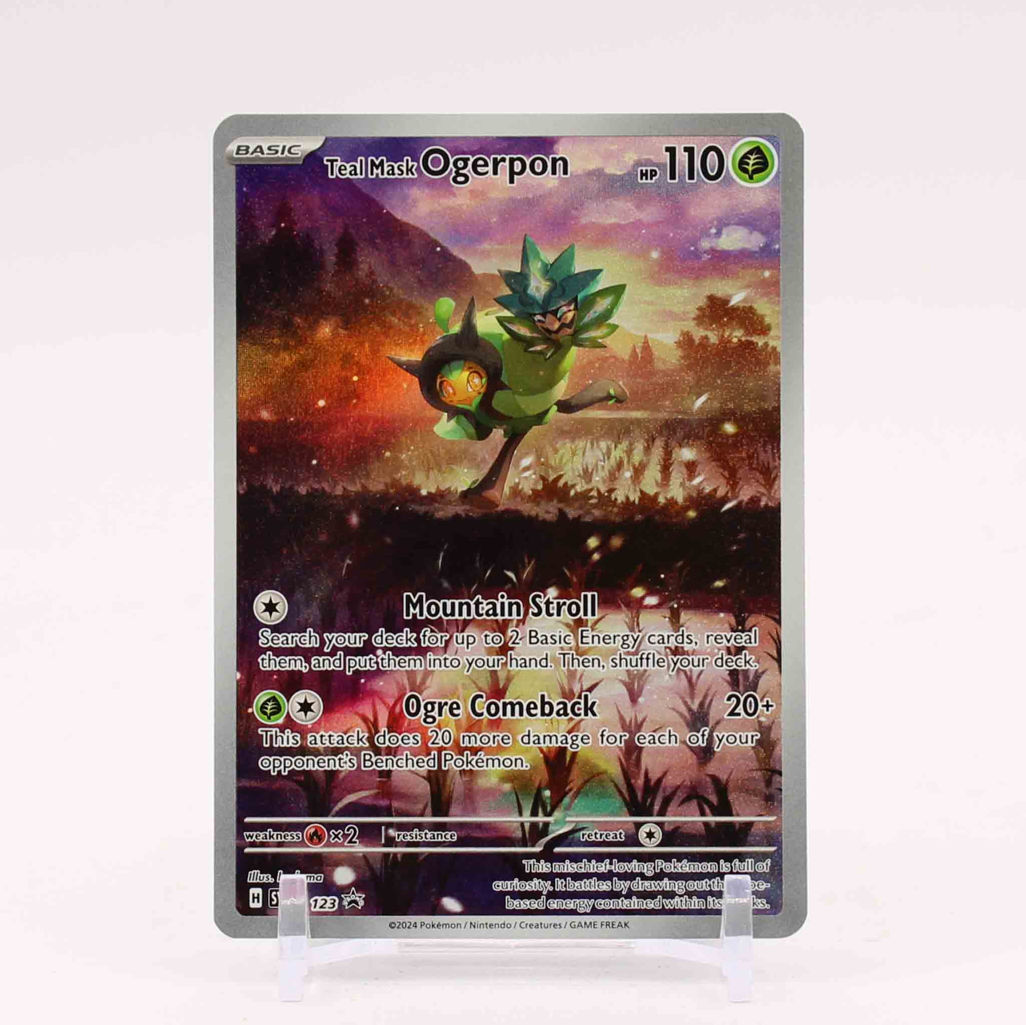 Teal Mask Ogerpon - SVP123 Twilight Masquerade ETB Promo Pokemon - NM/MINT
