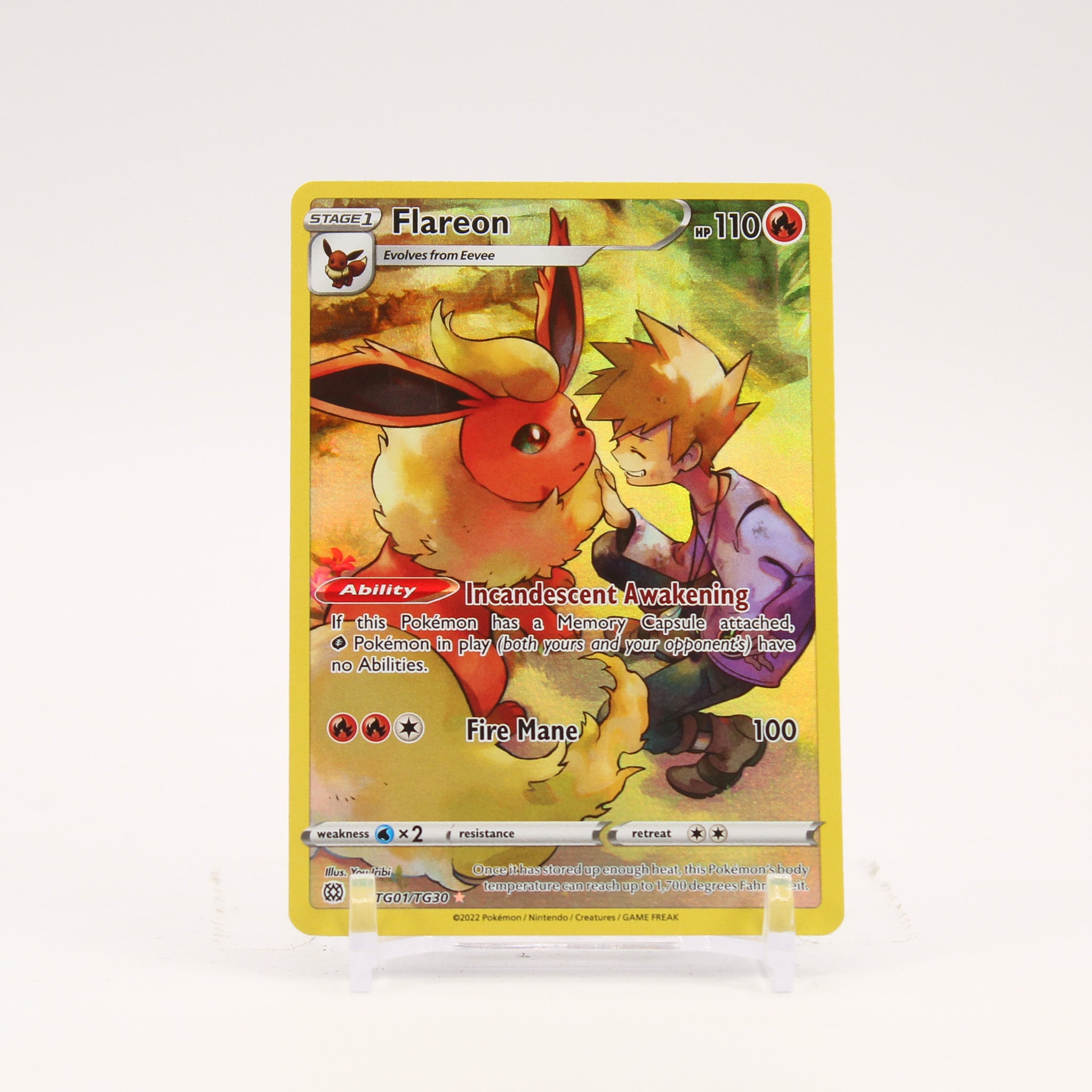 Flareon - TG01/TG30 Brilliant Stars Trainer Gallery Pokemon - NM/LP
