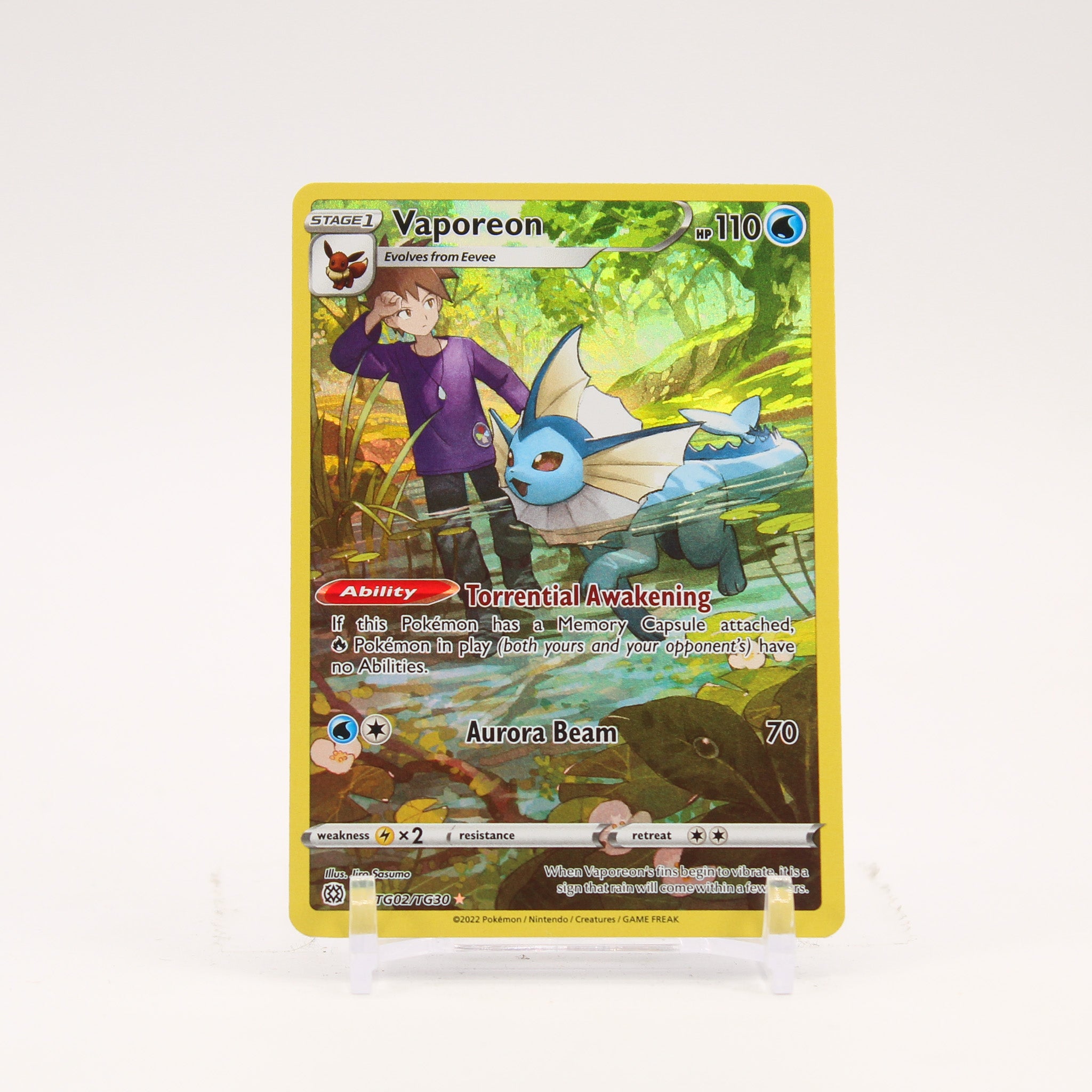 Vaporeon - TG02/TG30 Brilliant Stars Trainer Gallery Pokemon - NM/LP