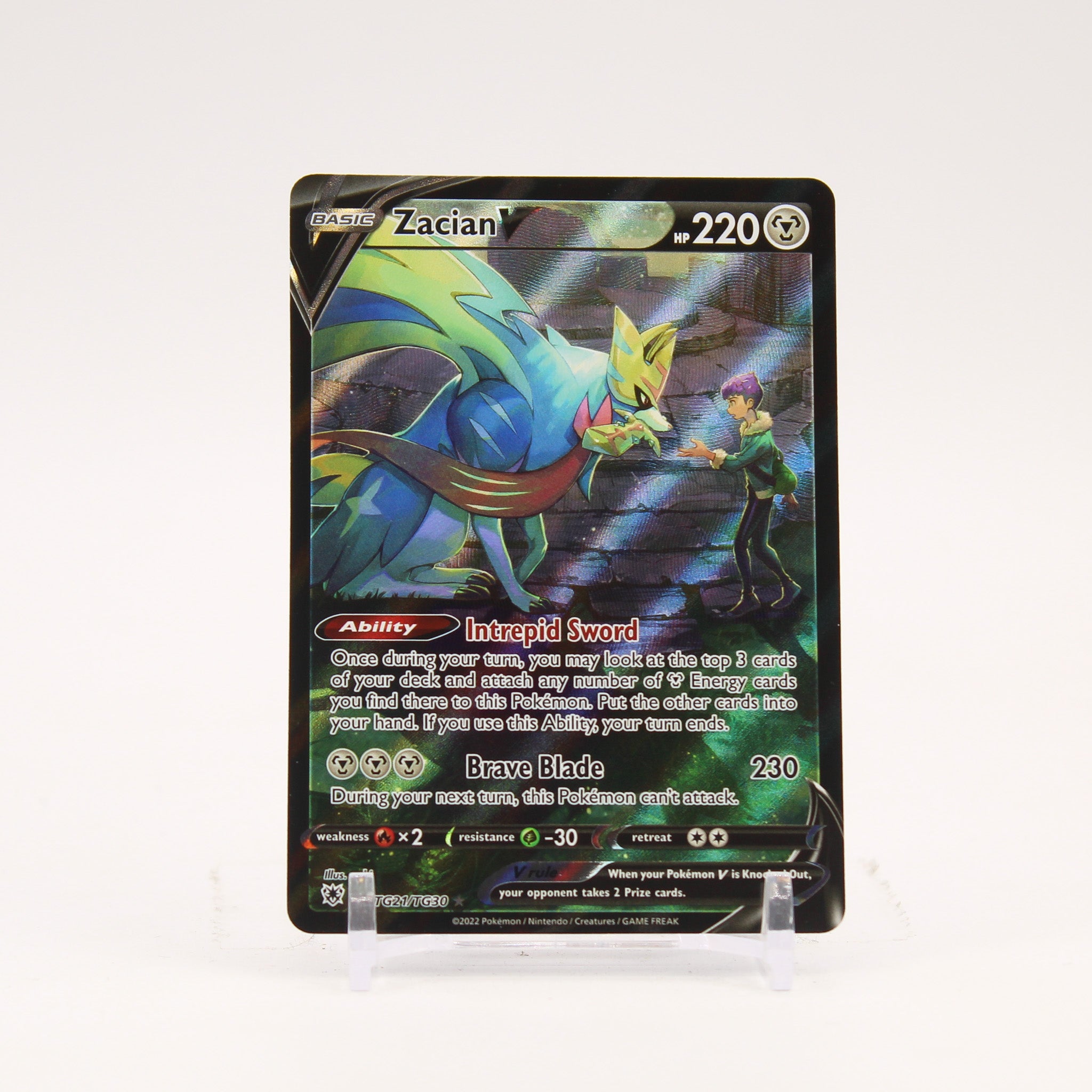 Zacian V - TG21/TG30 Astral Radiance Trainer Gallery Pokemon - NM