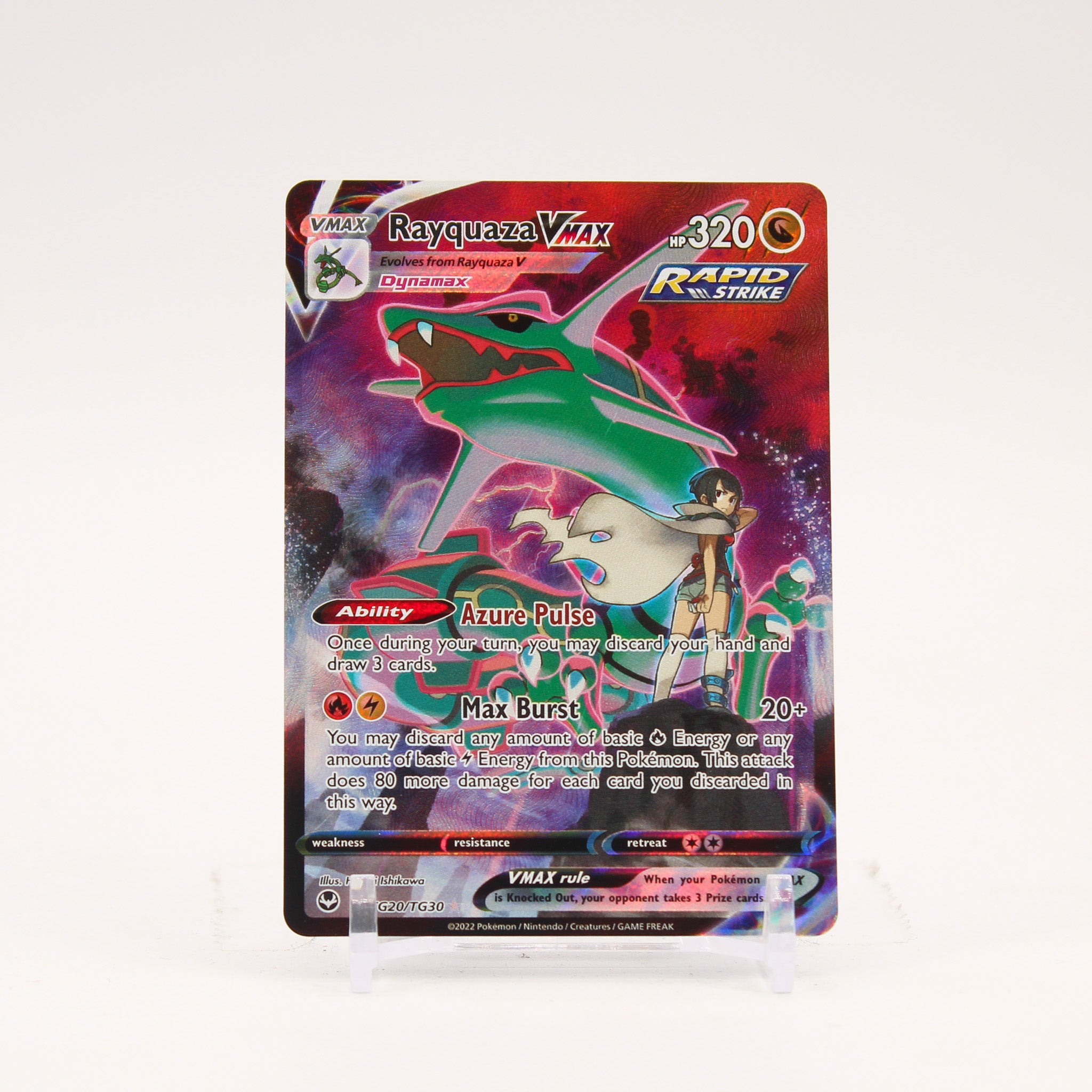 Rayquaza Vmax - TG20/TG30 Silver Tempest Trainer Gallery Pokemon - NM/MINT