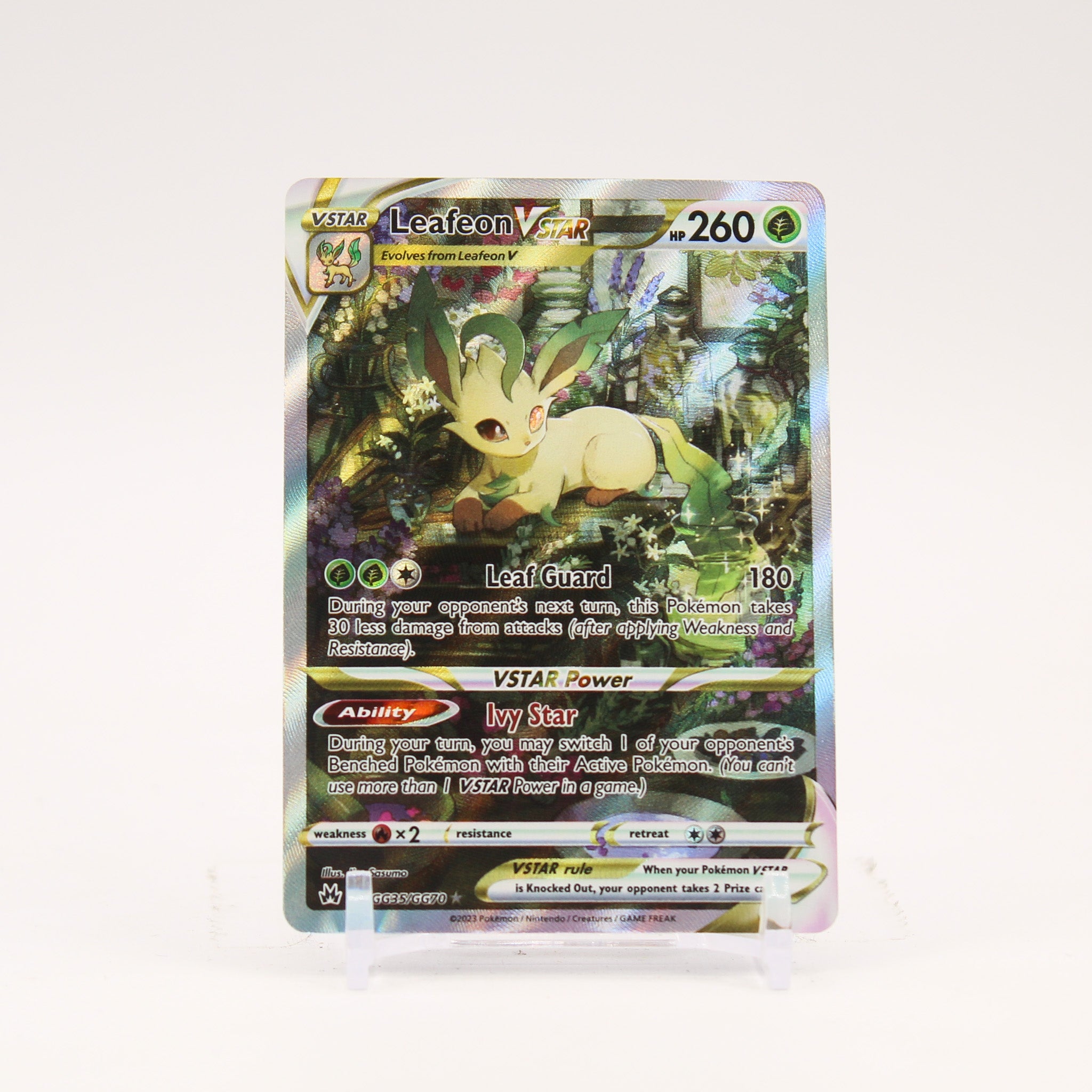 Leafeon Vstar - GG35/GG70 Crown Zenith Gallery Pokemon - NM/MINT