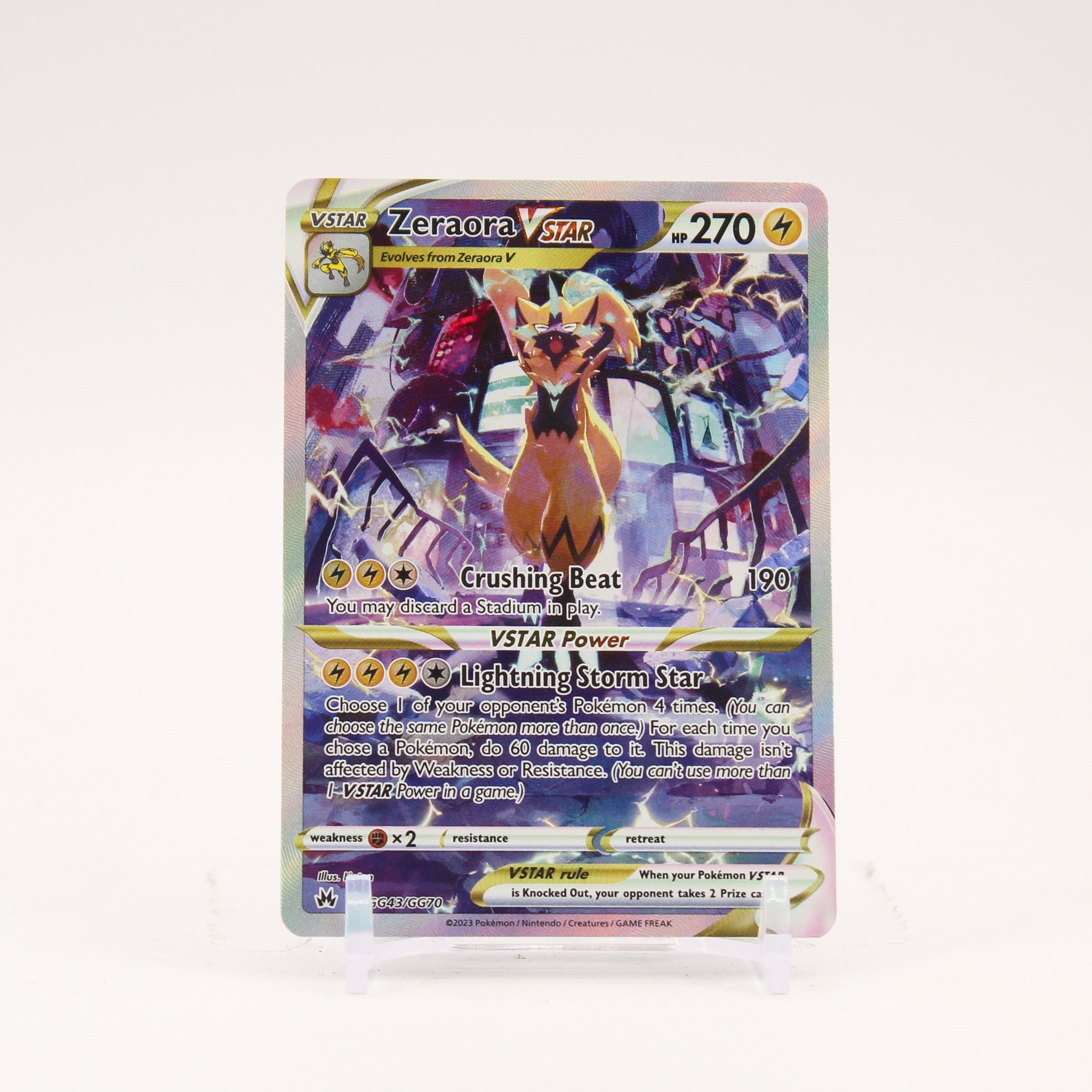 Zeraora Vstar - GG43/GG70 Crown Zenith Gallery Pokemon - NM