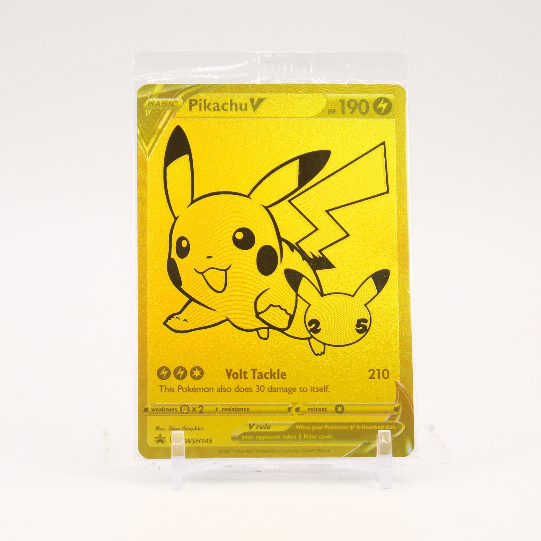 Pikachu V - SWSH145 SEALED Celebrations UPC Promo Gold Pokemon - NM/MINT