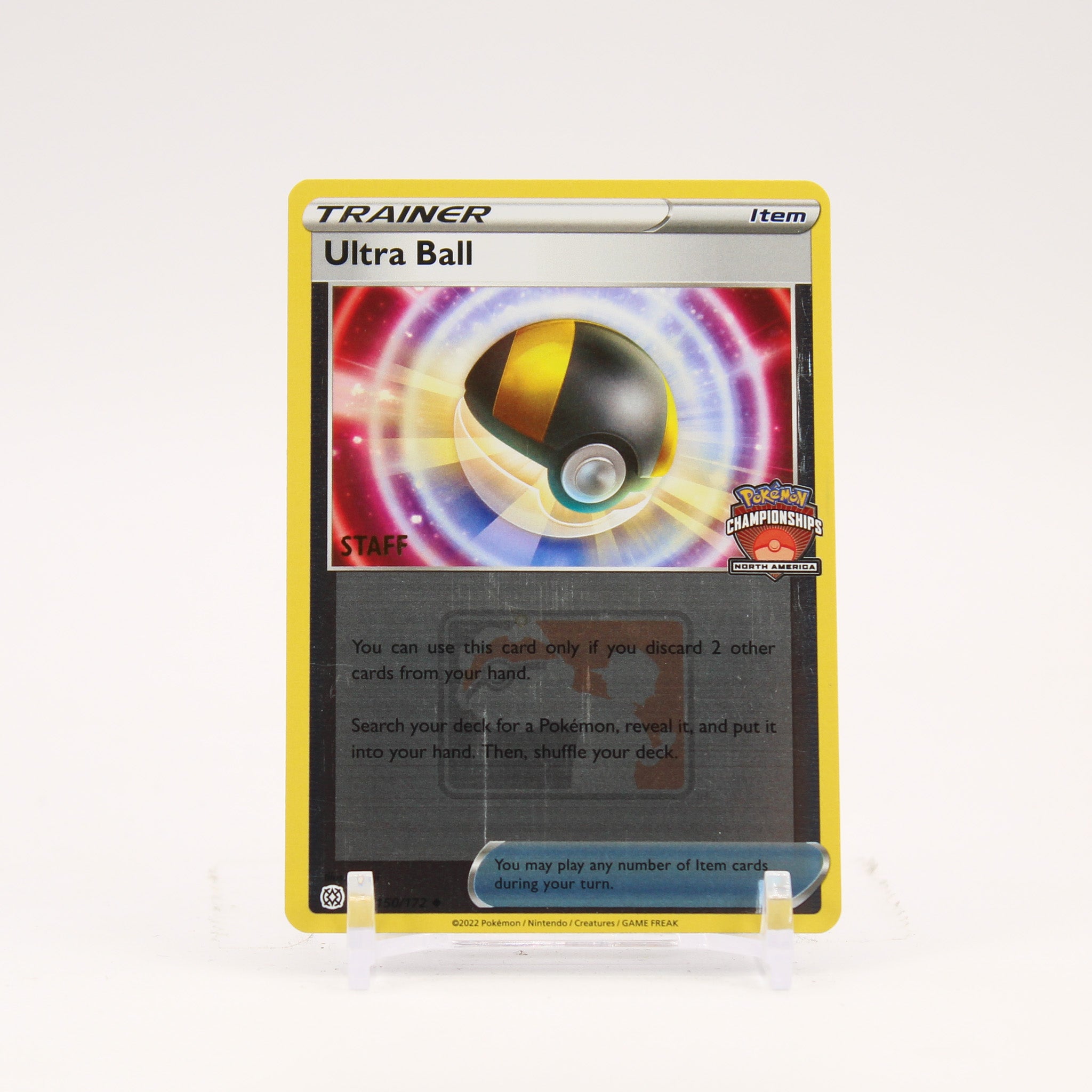 Ultra Ball - 150/172 NAIC STAFF Reverse Holo Promo Trainer - LP