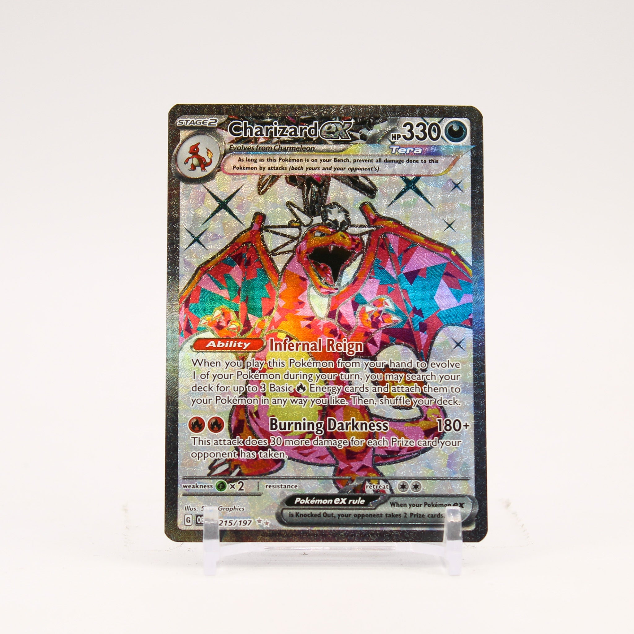 Charizard ex - 215/197 Obsidian Flames Full Art Pokemon - NM