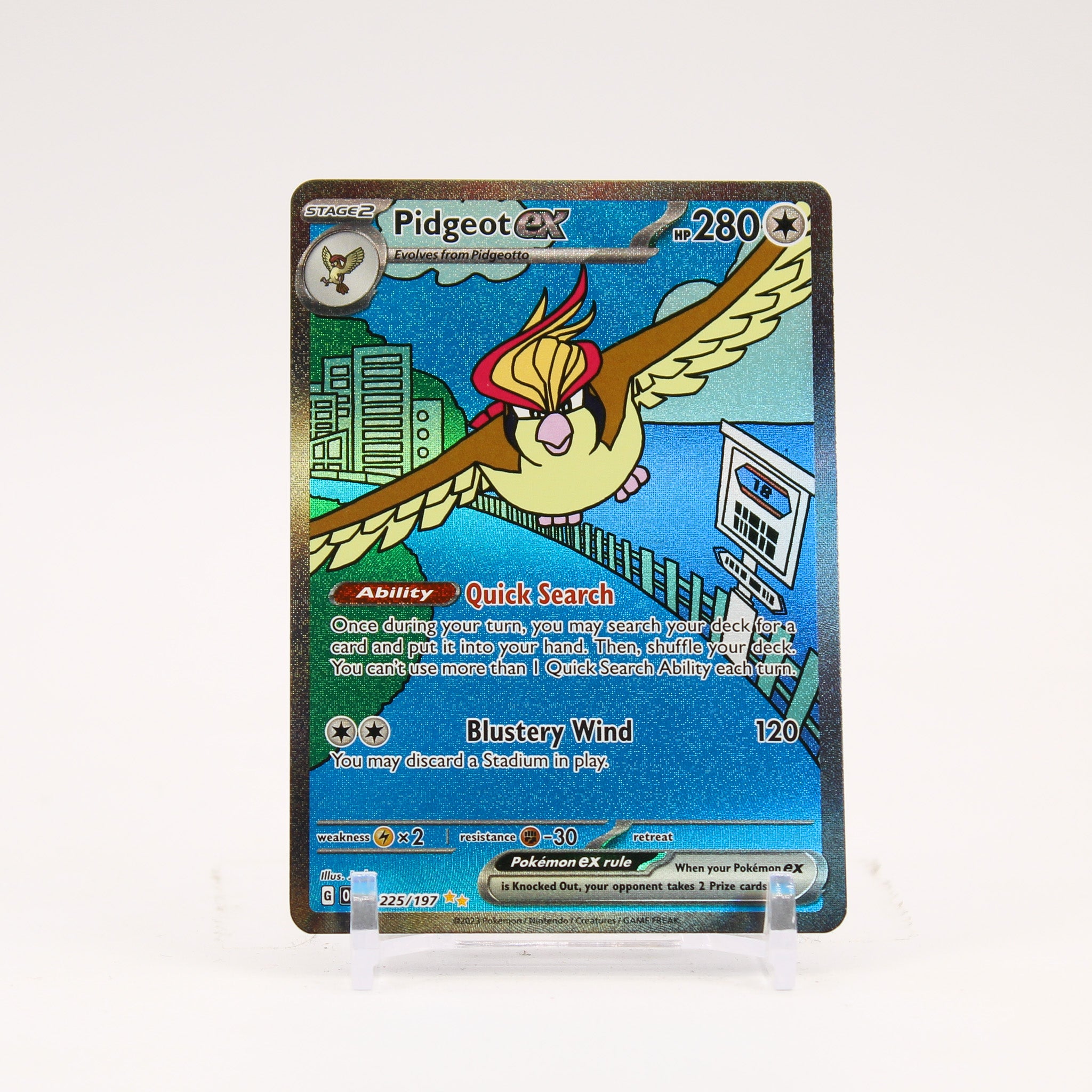 Pidgeot ex - 225/197 Obsidian Flames Special Illustration Pokemon - NM/LP