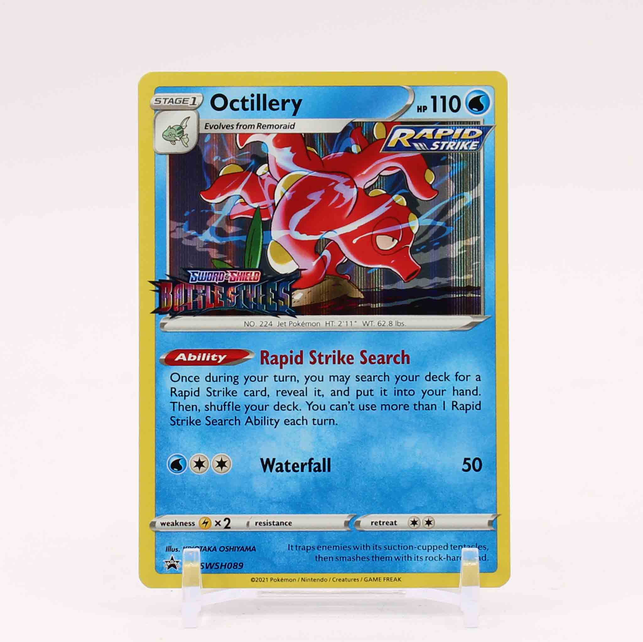 Octillery - SWSH089 Battle styles Prerelease Promo Holo Pokemon - NM/MINT