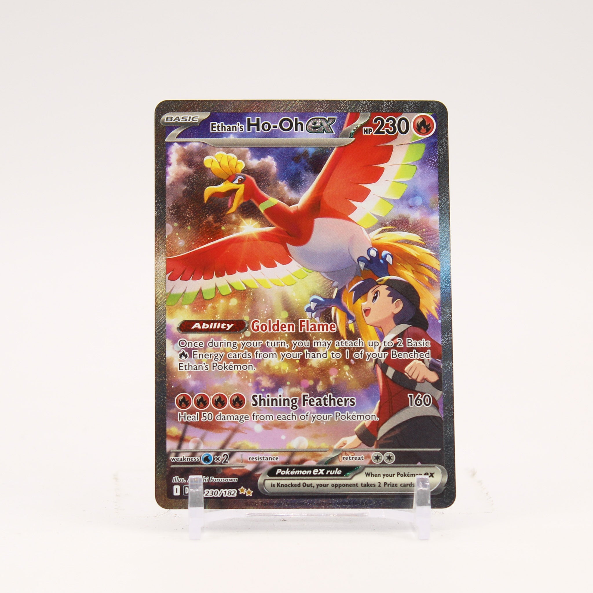 Ethan's Ho-Oh ex - 230/182 Destined Rivals Special Illustration Pokemon - NM