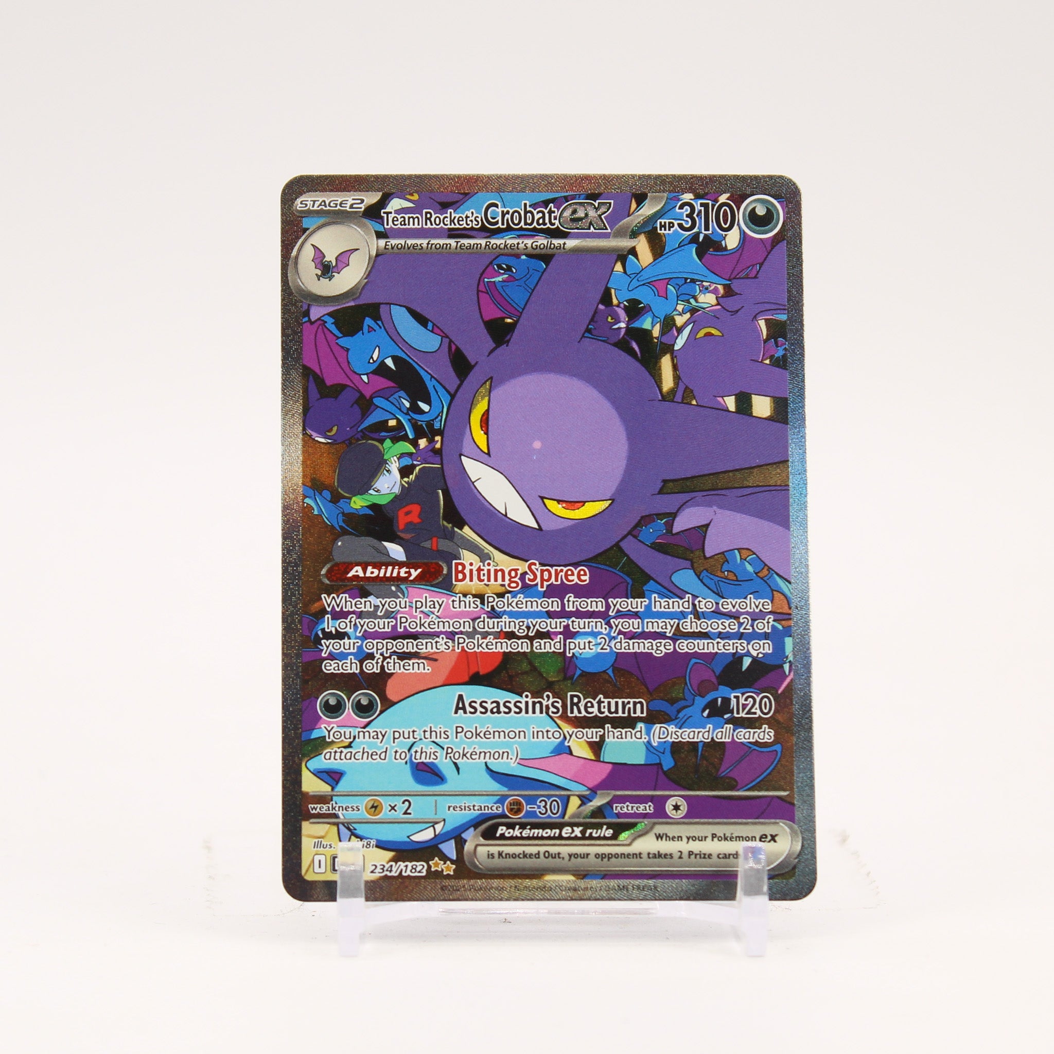 Team Rocket's Crobat ex - 234/182 Destined Rivals Special Illustration Pokemon - NM/LP