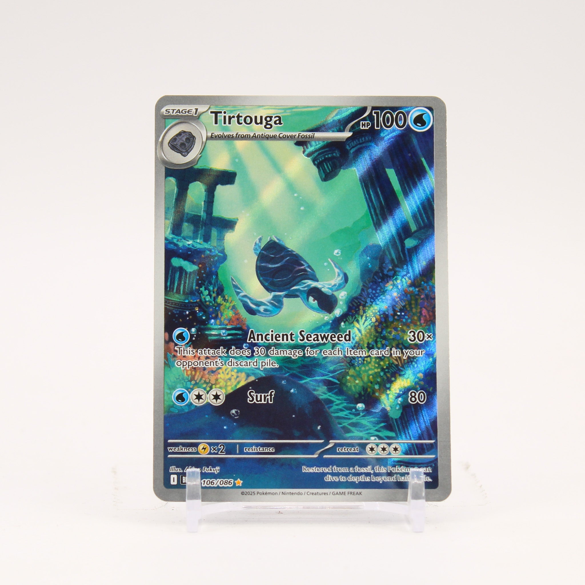 Tirtouga - 106/086 Black Bolt Illustration Rare Pokemon - NM