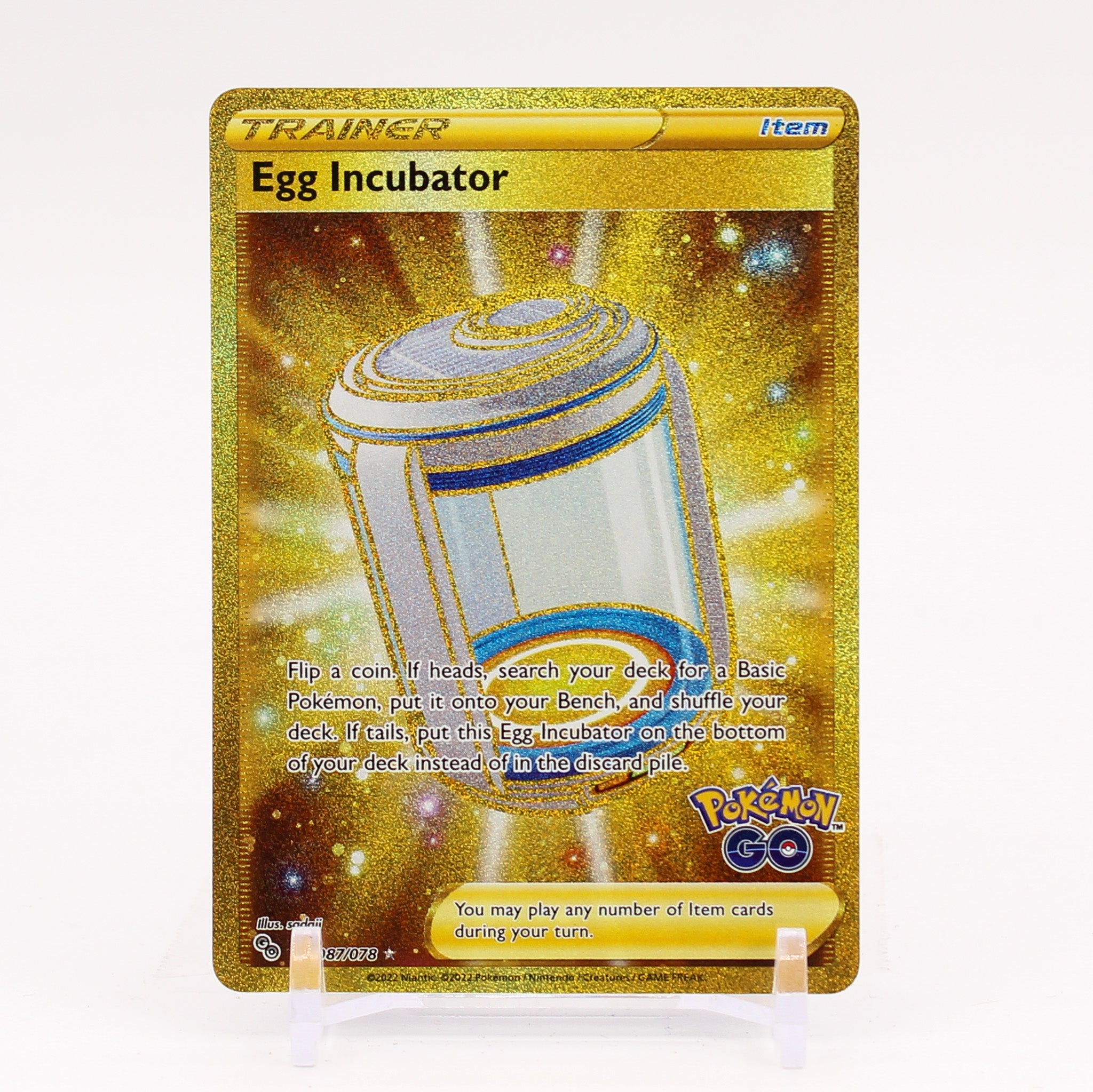 Egg Incubator - 087/078 Pokemon GO Gold Trainer - NM/MINT