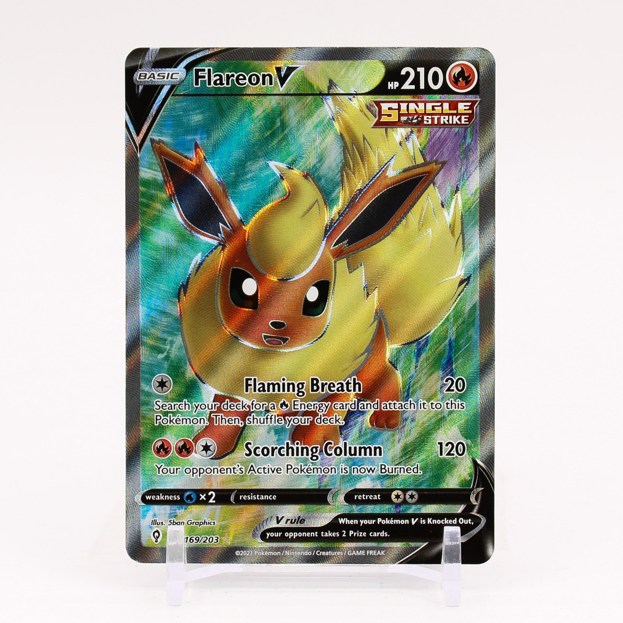 Flareon V - 169/203 Evolving Skies Full Art Pokemon - NM/MINT
